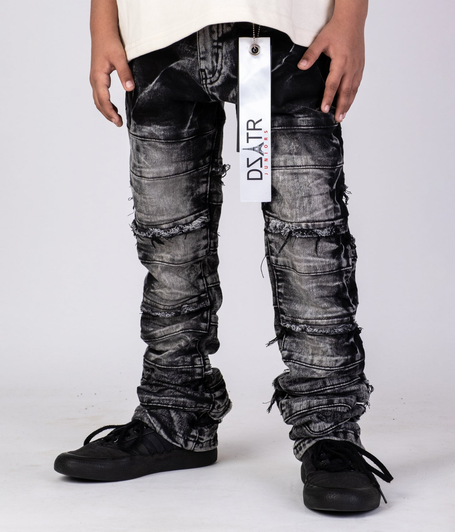 KIDS DENIM WASHED BLACK DZTR_K051