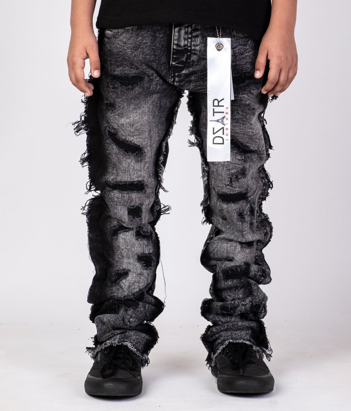 KIDS DENIM WASHED BLACK DZTR_K052
