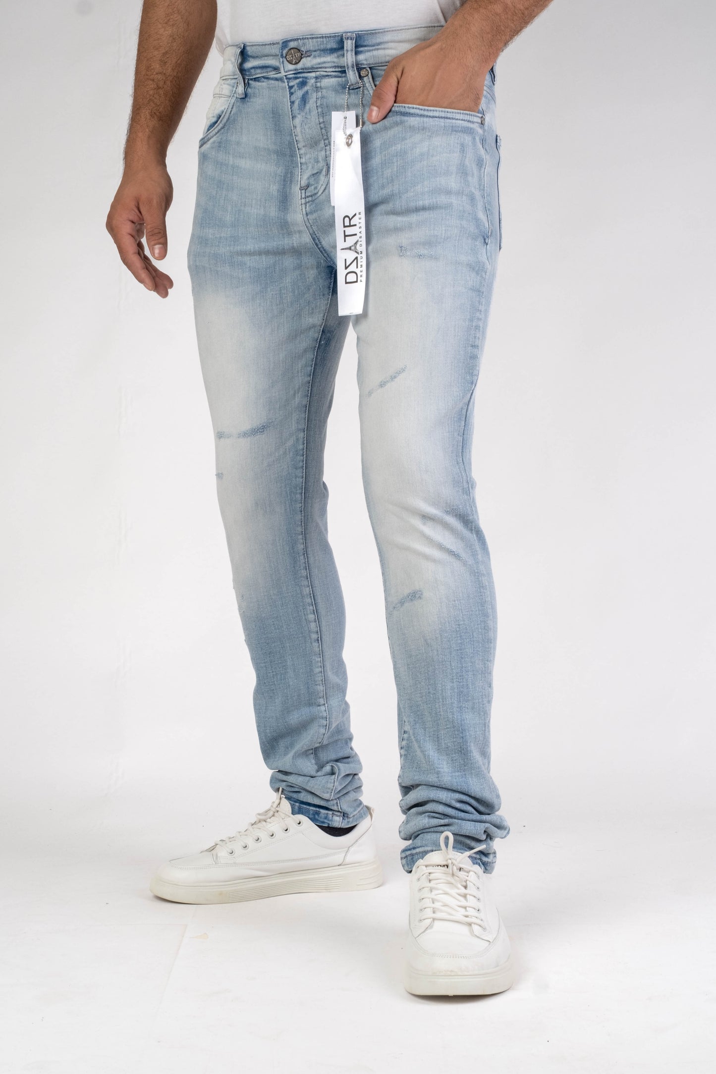 MENS CLASSIC ULTRA STRETCH DENIM - ABSTRACT BLUE DZTR-446
