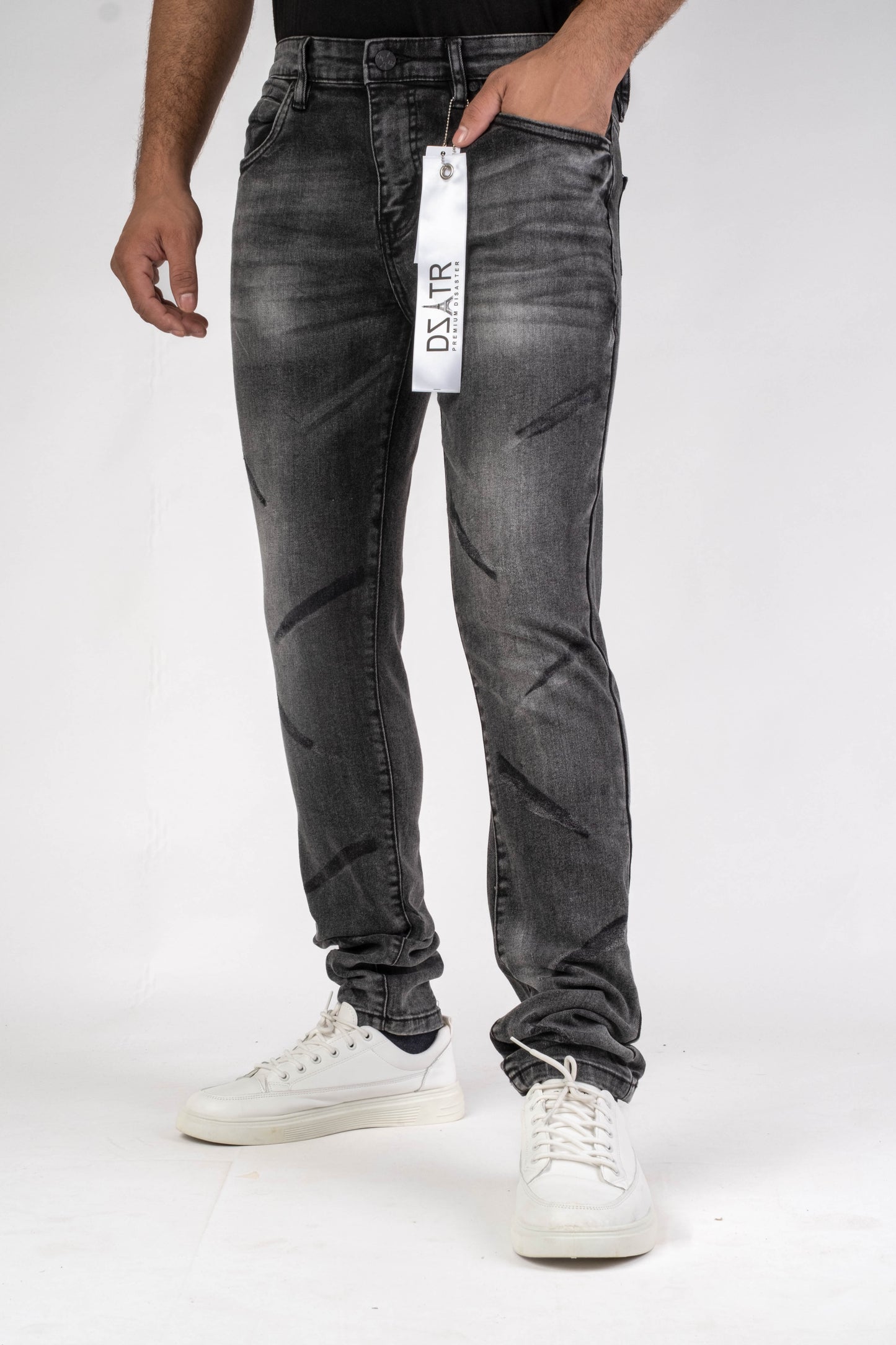 MENS CLASSIC ULTRA STRETCH DENIM - BLACK DZTR-453