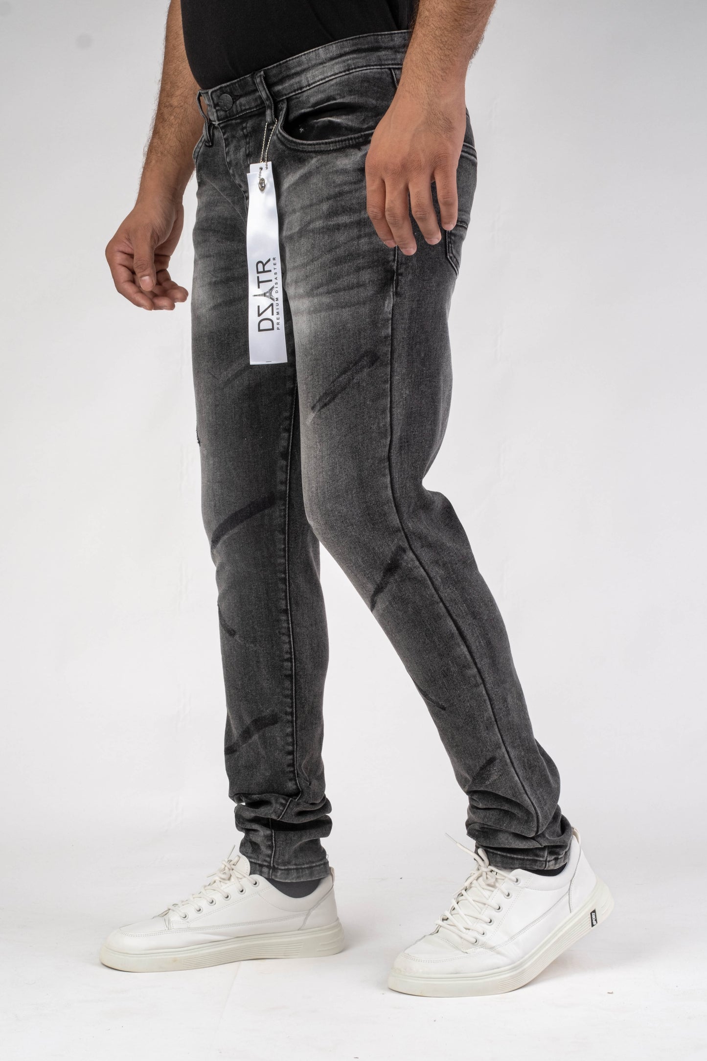 MENS CLASSIC ULTRA STRETCH DENIM - BLACK DZTR-453