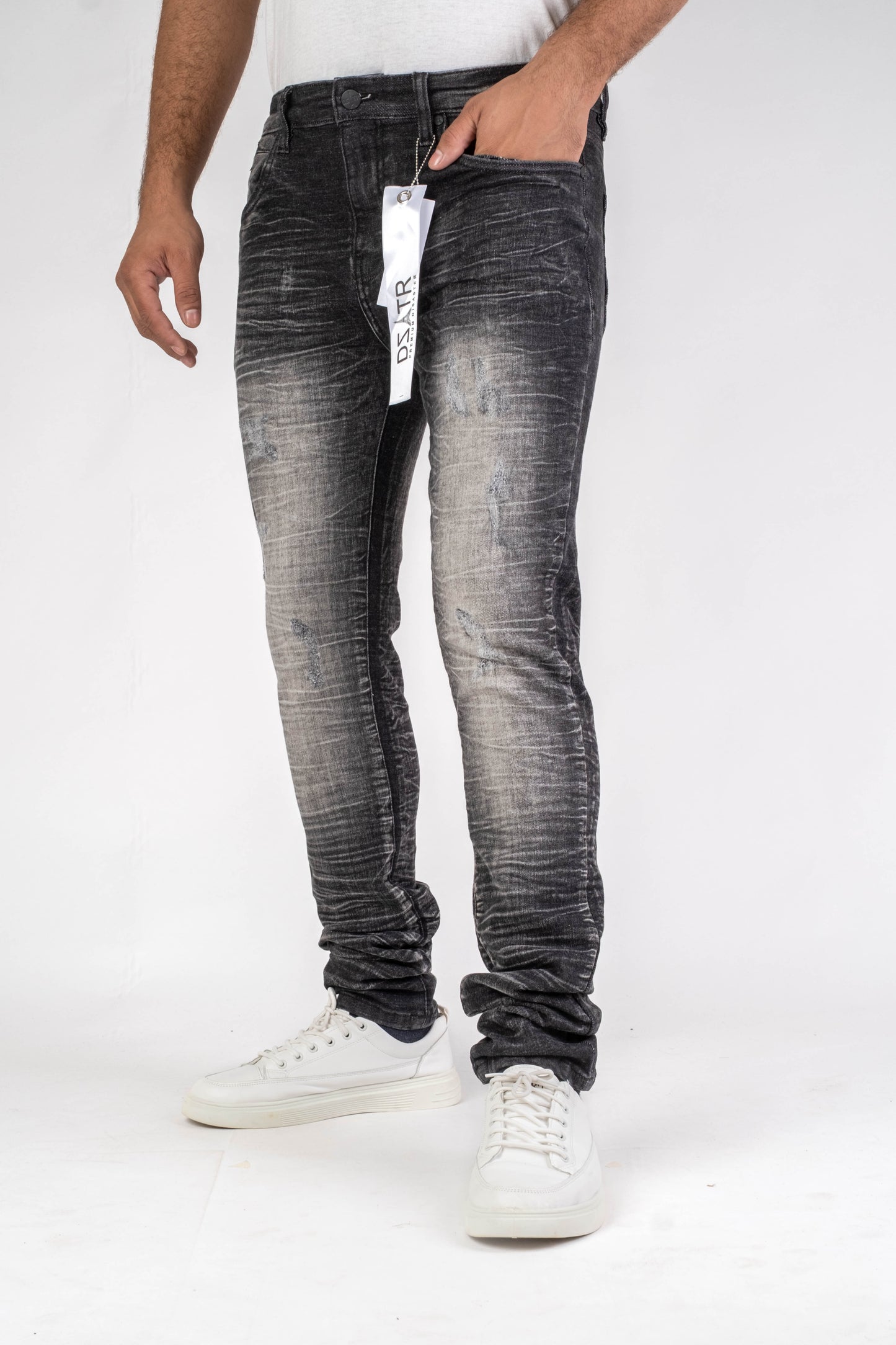 MENS CLASSIC ULTRA STRETCH DENIM - BLACK DZTR-459