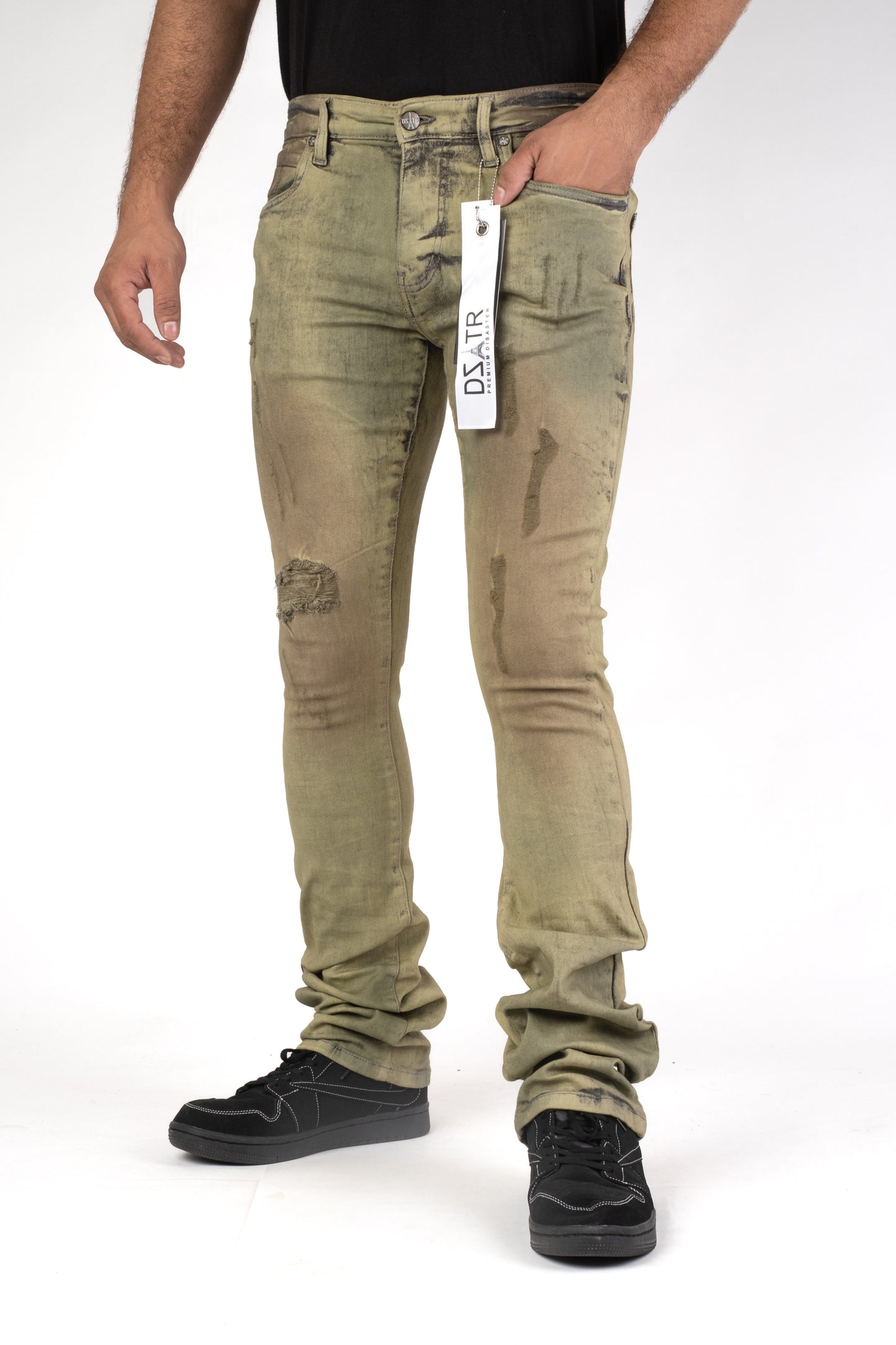 MENS CLASSIC ULTRA STRETCH DENIM - VINTAGE STACKED DZTR-468