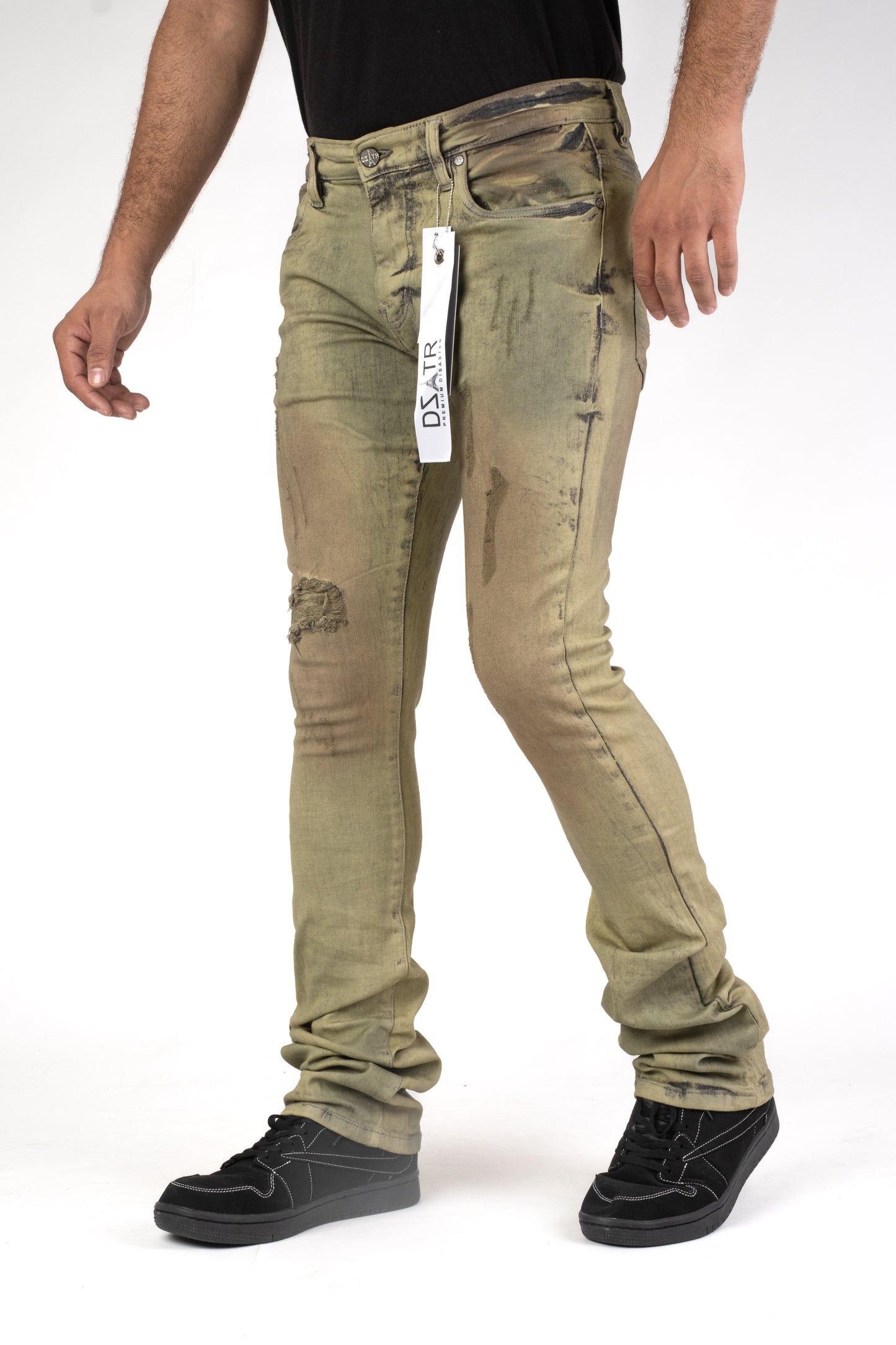 MENS CLASSIC ULTRA STRETCH DENIM - VINTAGE STACKED DZTR-468