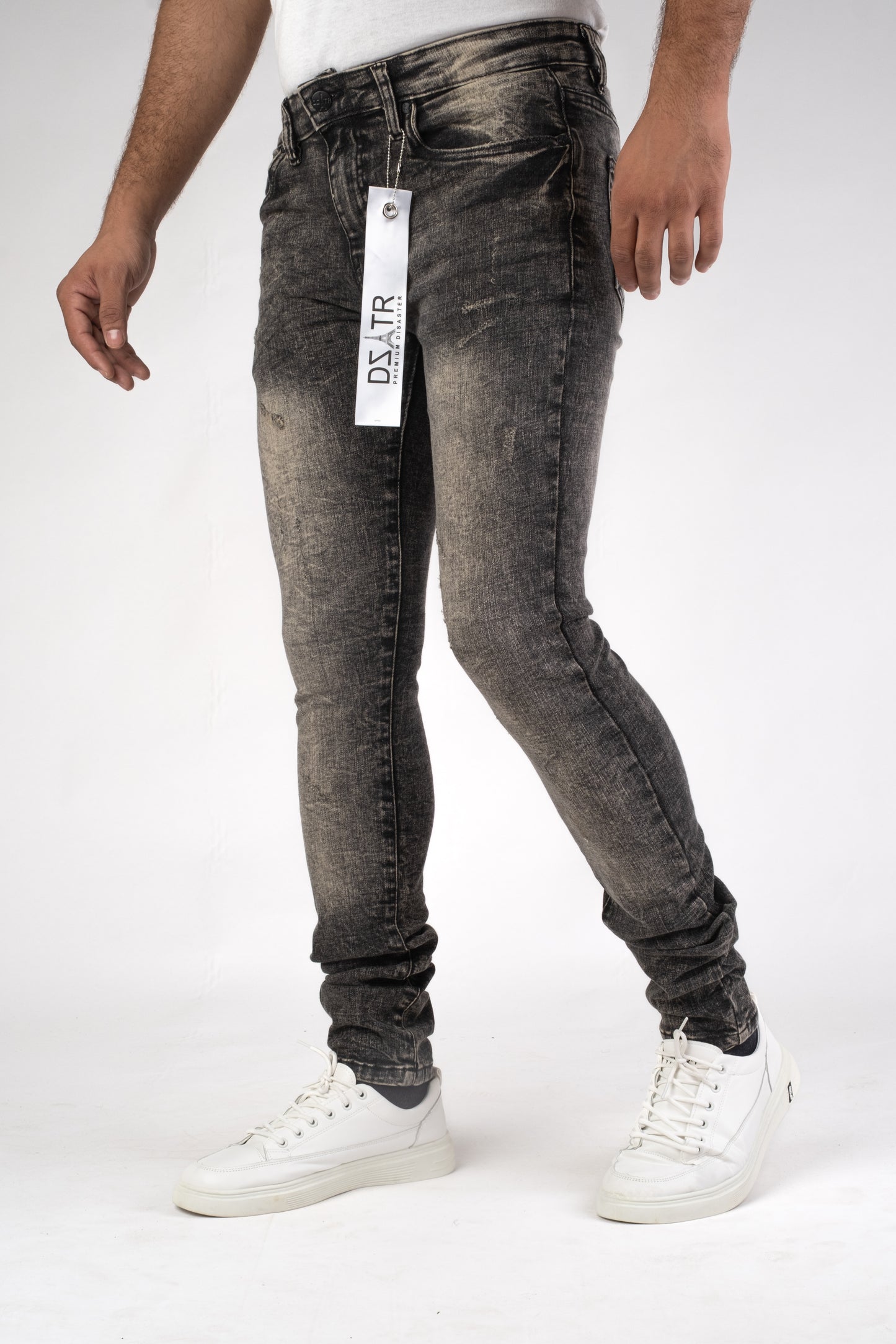 MENS CLASSIC ULTRA STRETCH DENIM - BLACK VINTAGE DZTR-478
