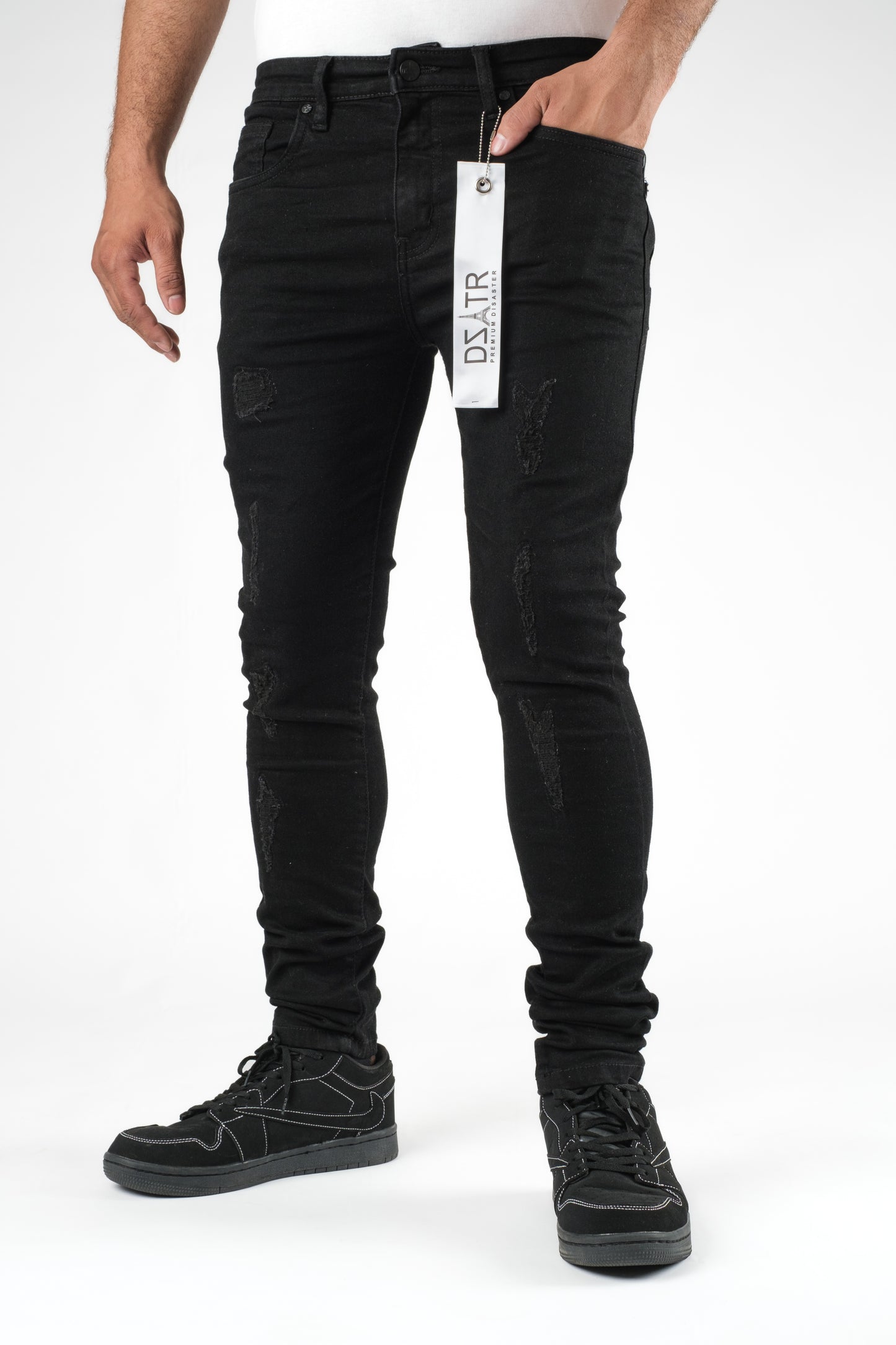 MENS CLASSIC ULTRA STRETCH DENIM - JET BLACK DZTR-351