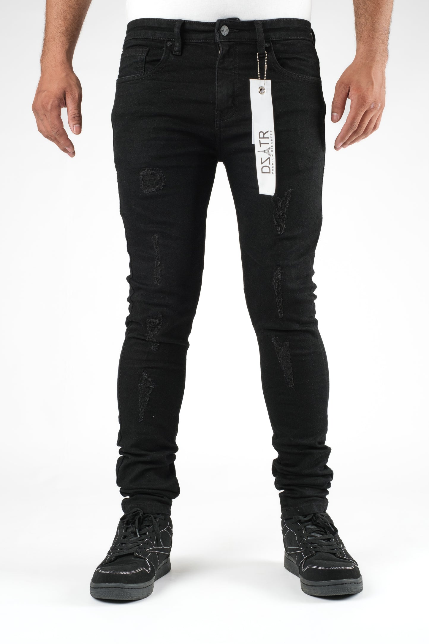MENS CLASSIC ULTRA STRETCH DENIM - JET BLACK DZTR-351