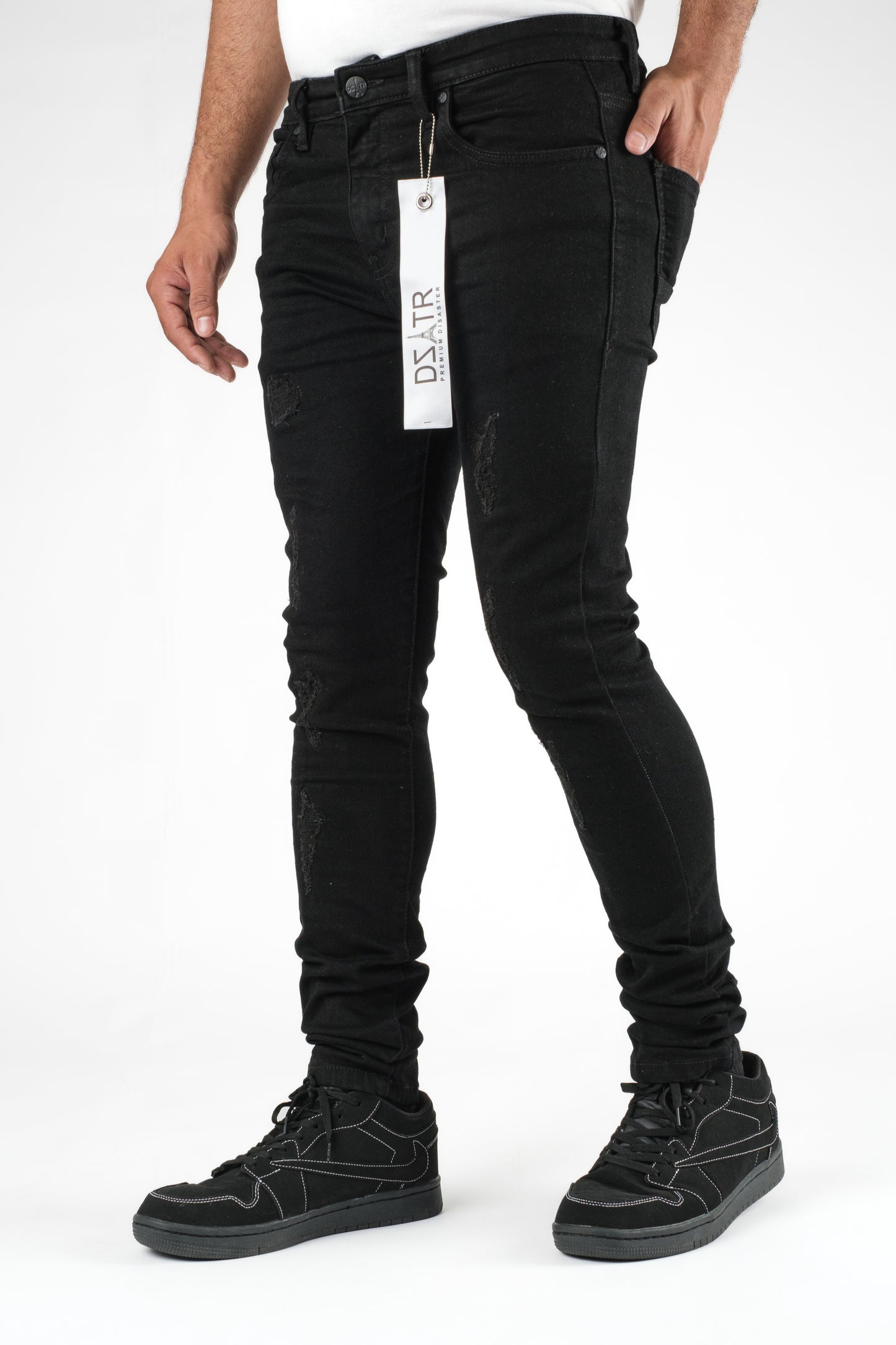 MENS CLASSIC ULTRA STRETCH DENIM - JET BLACK DZTR-351