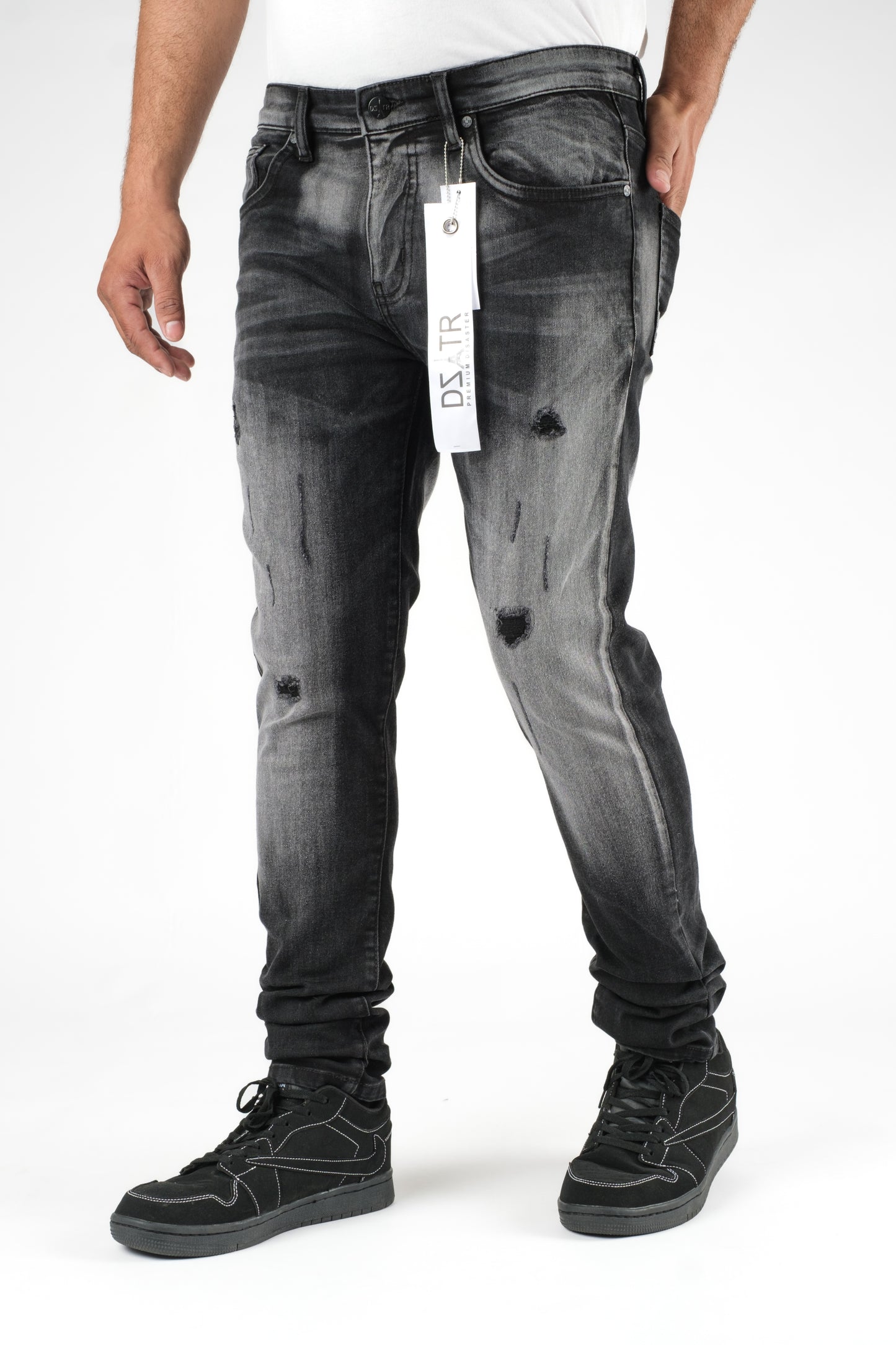 MENS CLASSIC ULTRA STRETCH DENIM - BLACK DZTR-411