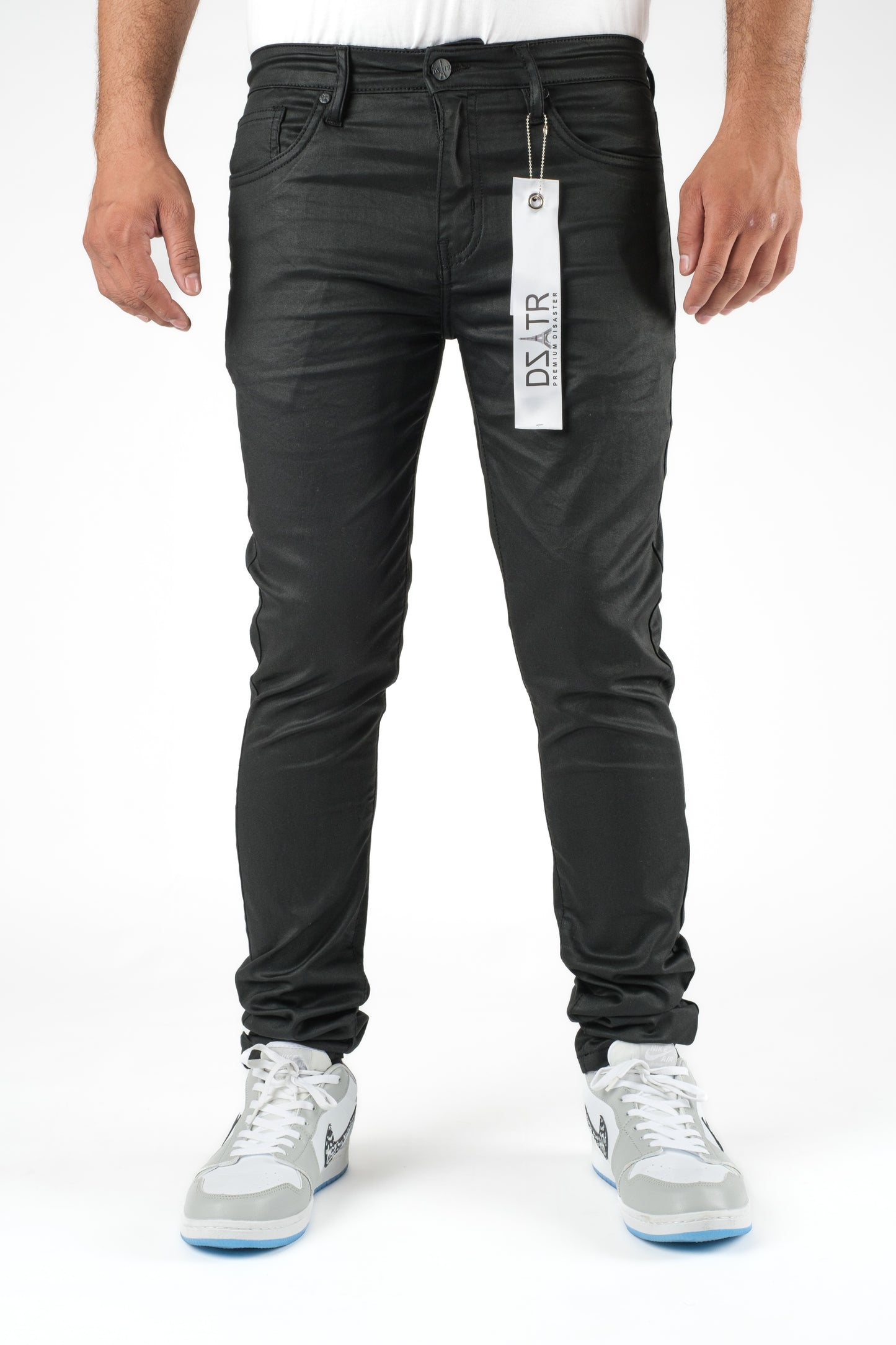WAX BLACK STRETCH PANTS DZTR-233