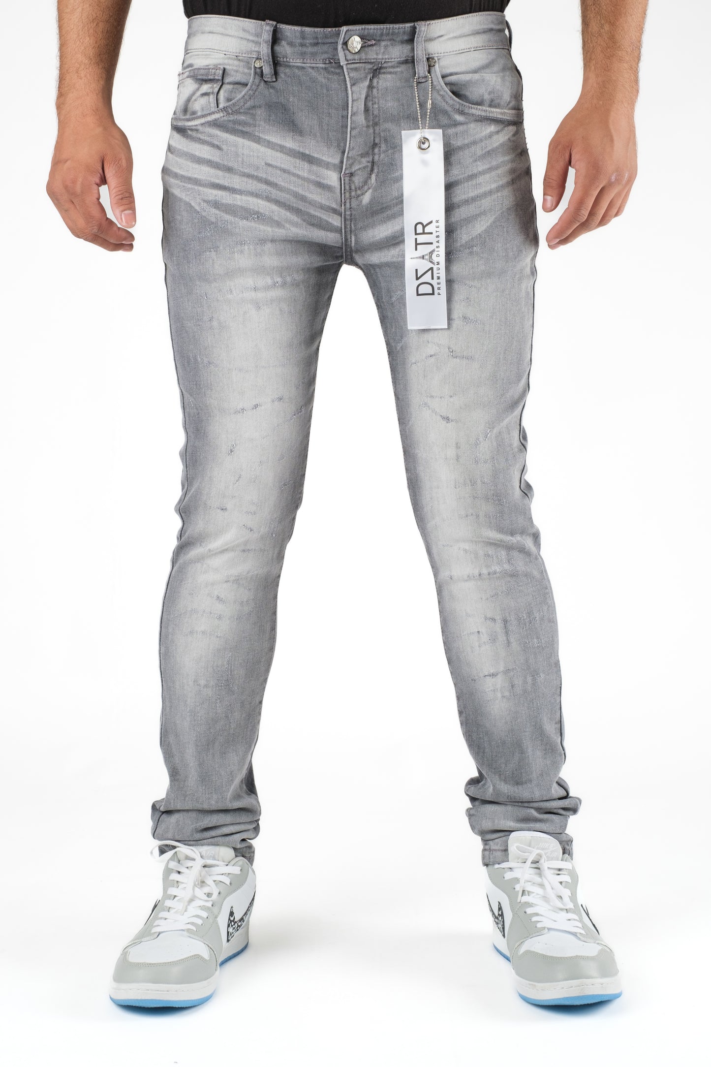 MENS CLASSIC ULTRA STRETCH DENIM - GREY DZTR-427