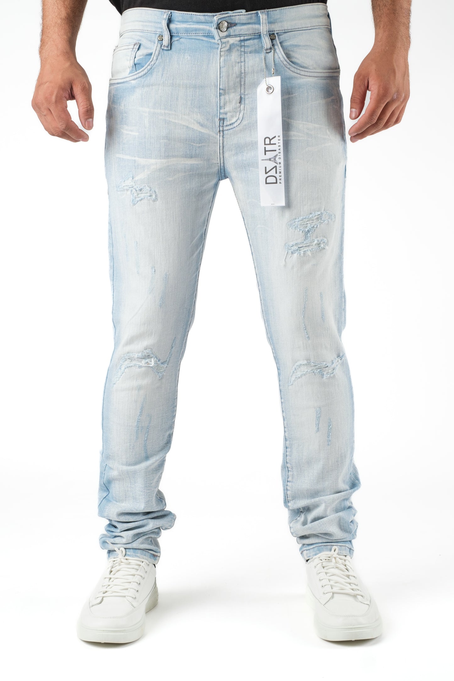 MENS CLASSIC ULTRA STRETCH DENIM - ICE BLUE DZTR-422