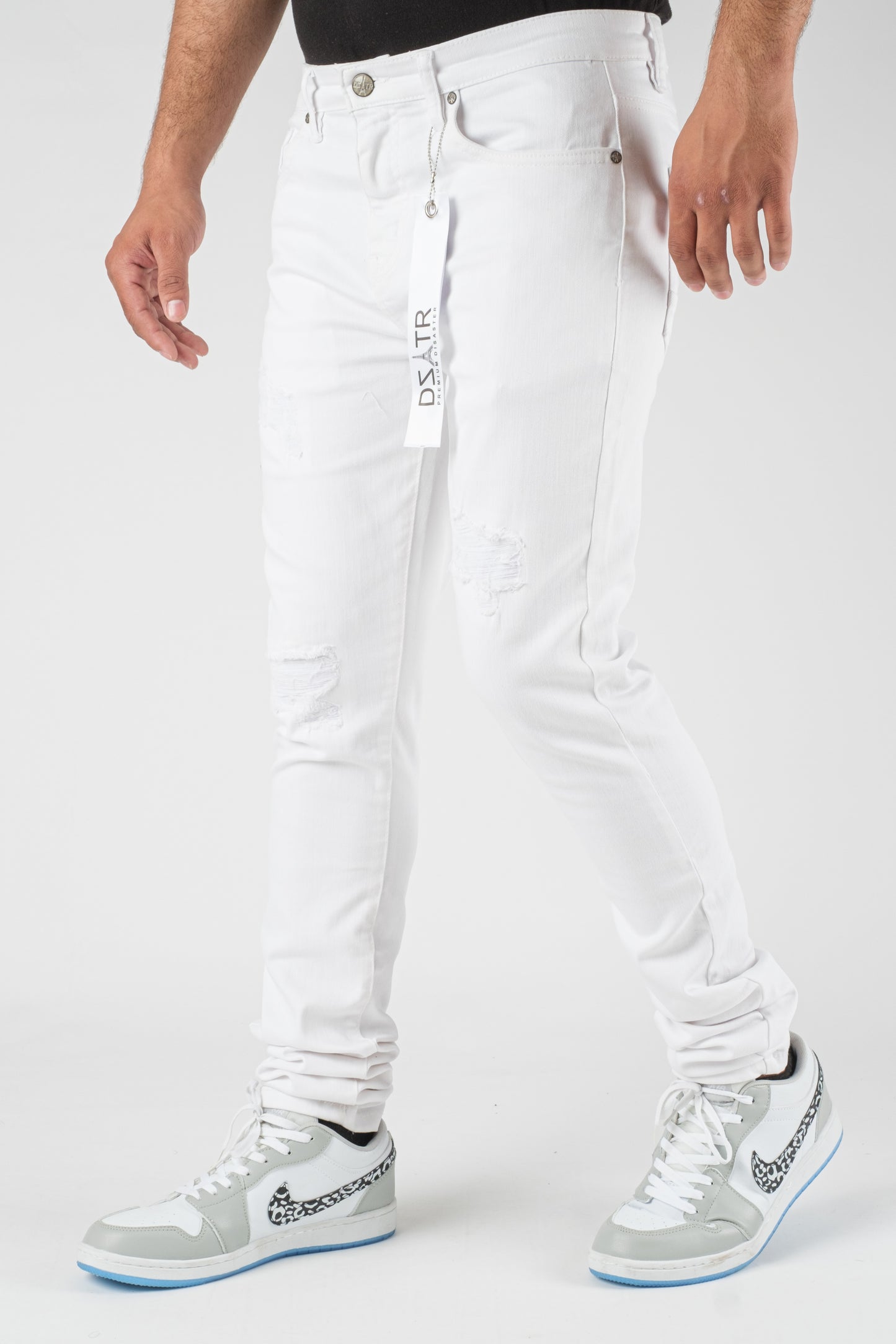 MENS CLASSIC ULTRA STRETCH DENIM - WHITE RIPS DZTR-284