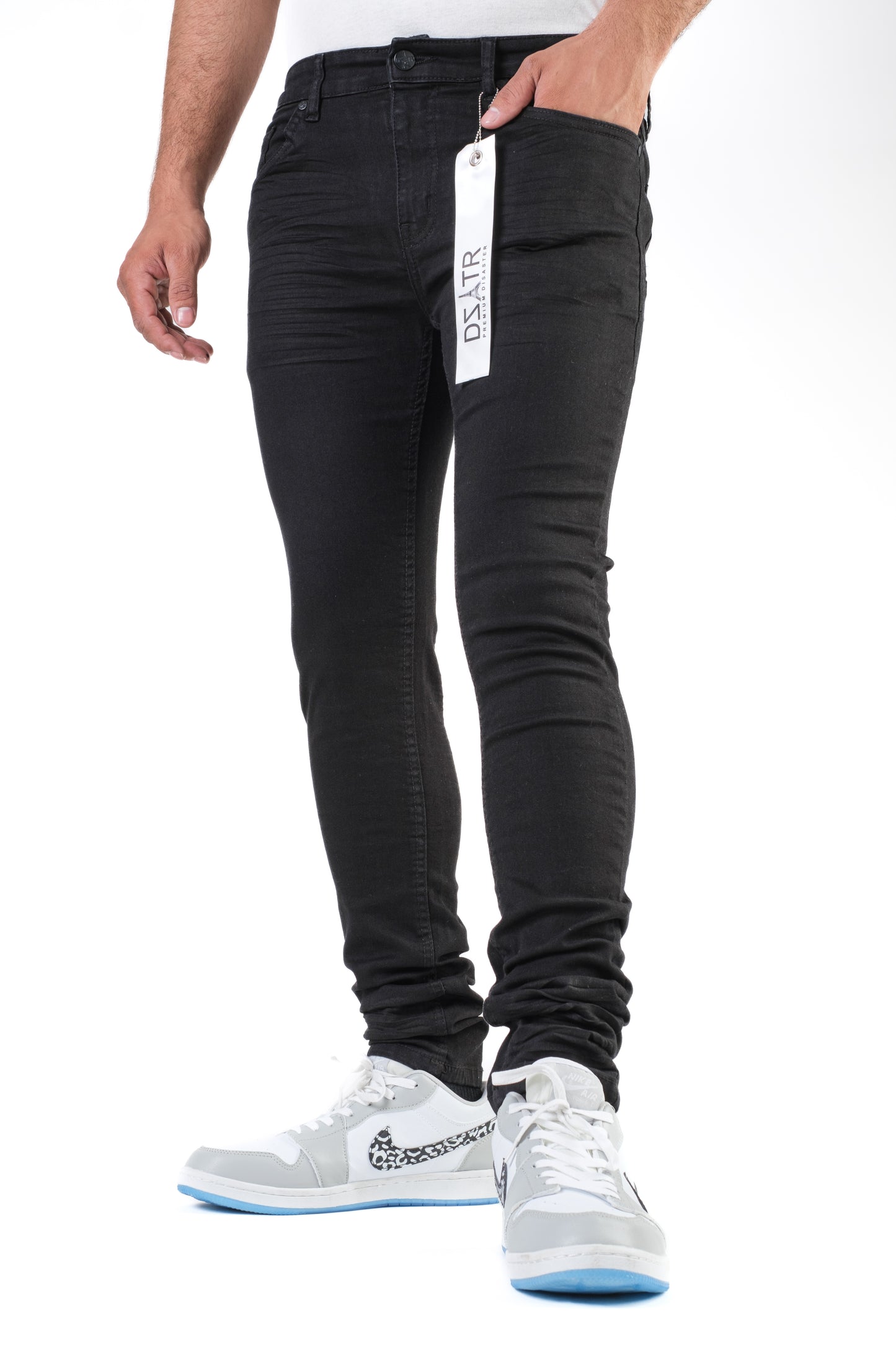 MENS CLASSIC ULTRA STRETCH DENIM - JET BLACK 3D (PD-T-003)