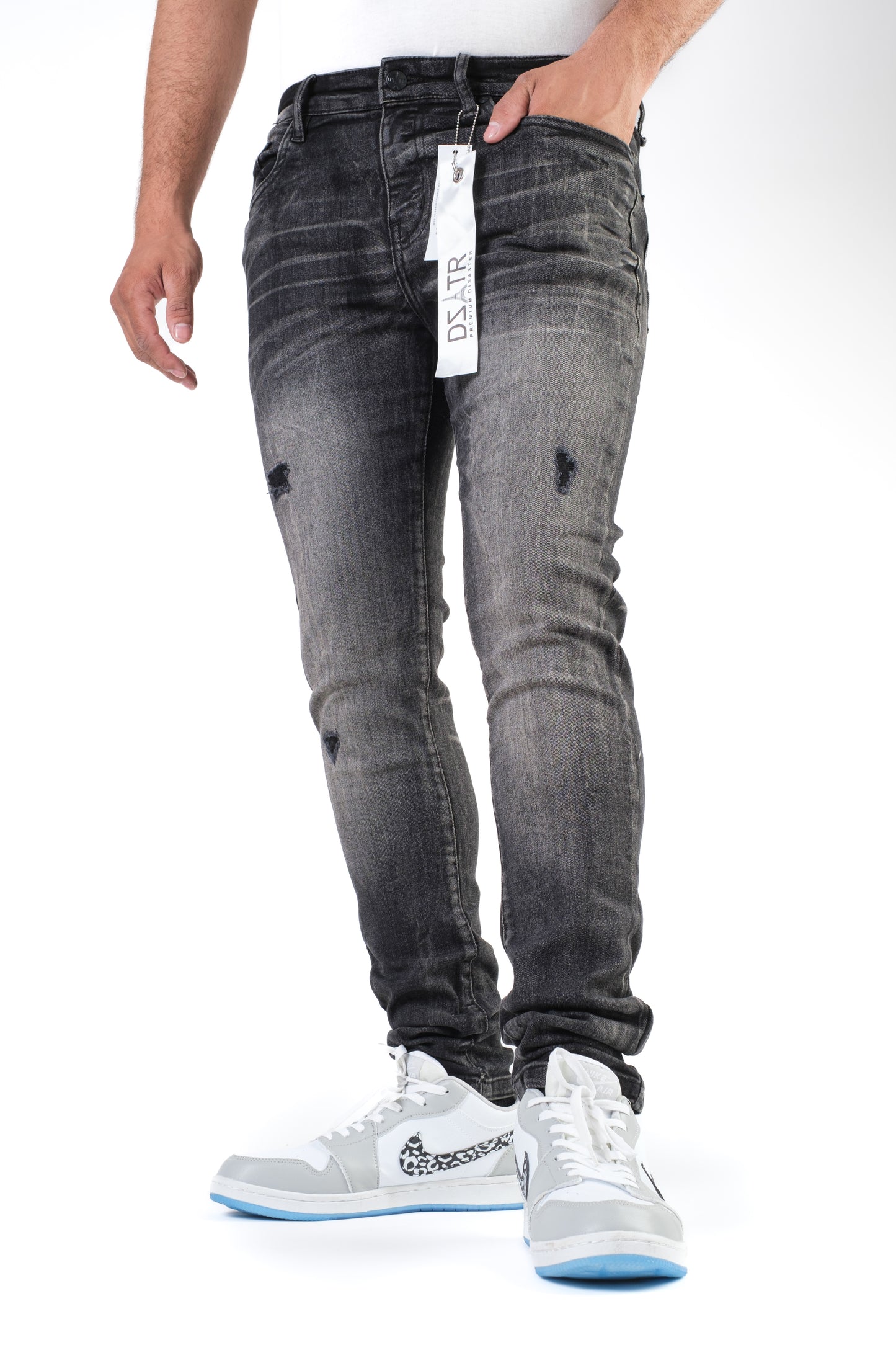 MENS CLASSIC ULTRA STRETCH DENIM - BLACK WASH DZTR-413