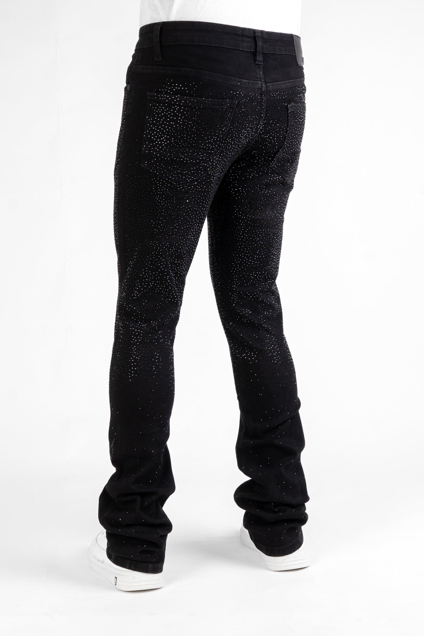 MENS CLASSIC ULTRA STRETCH DENIM - STACKED BLACK STONE DZTR-492