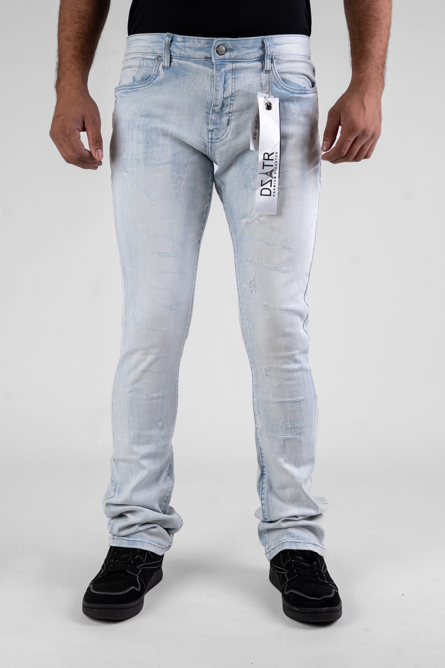 MENS CLASSIC ULTRA STRETCH DENIM -STACKED ICE DZTR-494