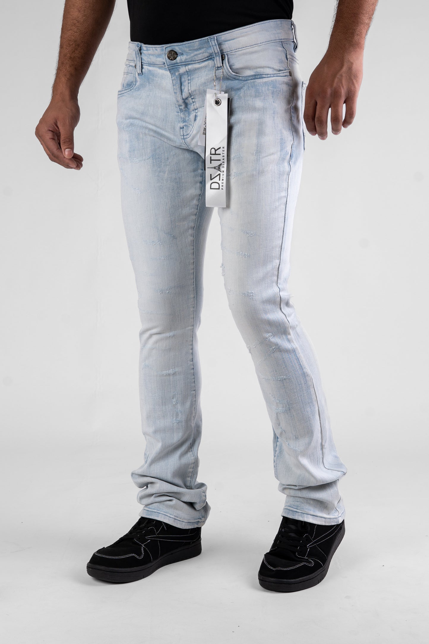 MENS CLASSIC ULTRA STRETCH DENIM -STACKED ICE DZTR-494