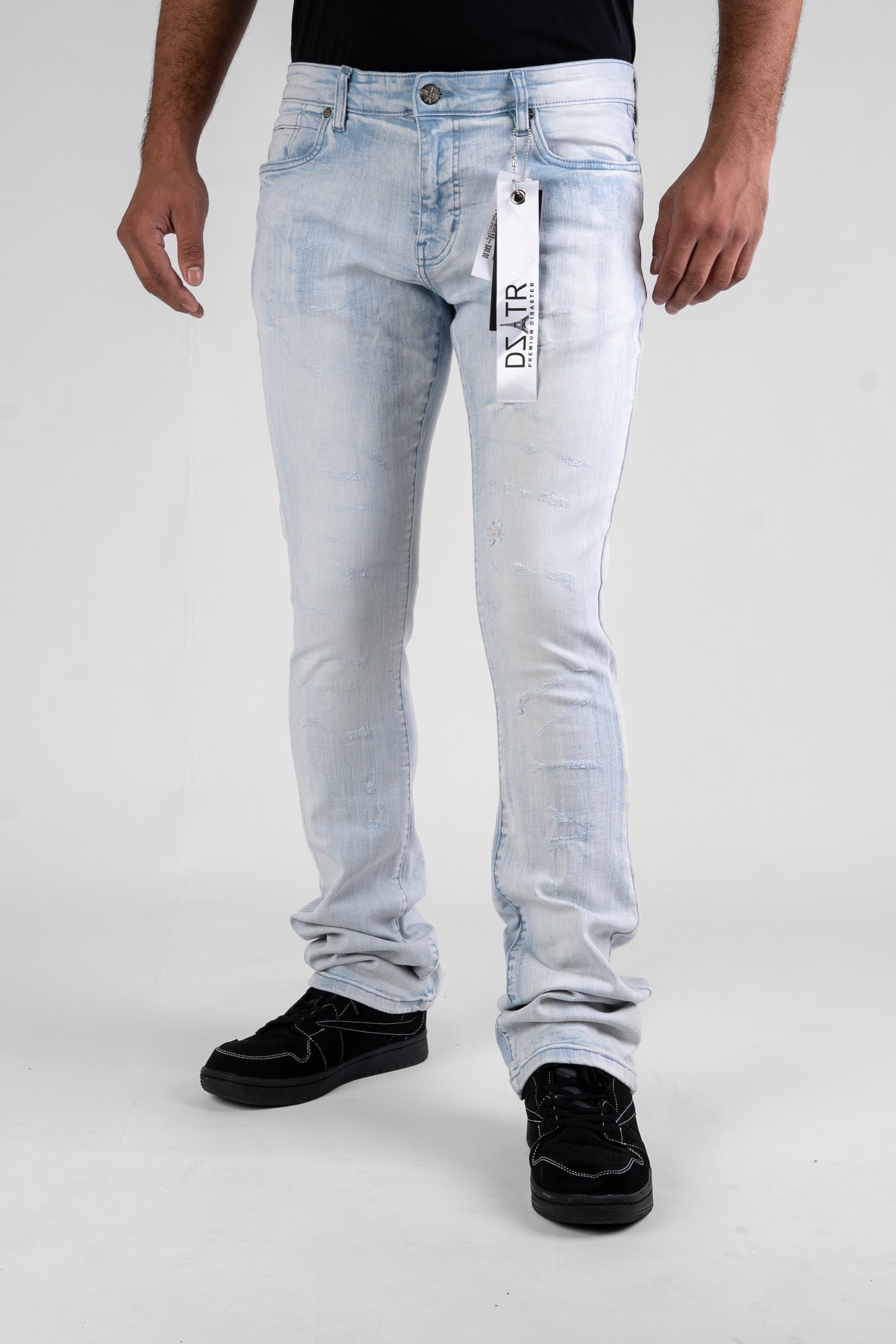 MENS CLASSIC ULTRA STRETCH DENIM -STACKED ICE DZTR-494