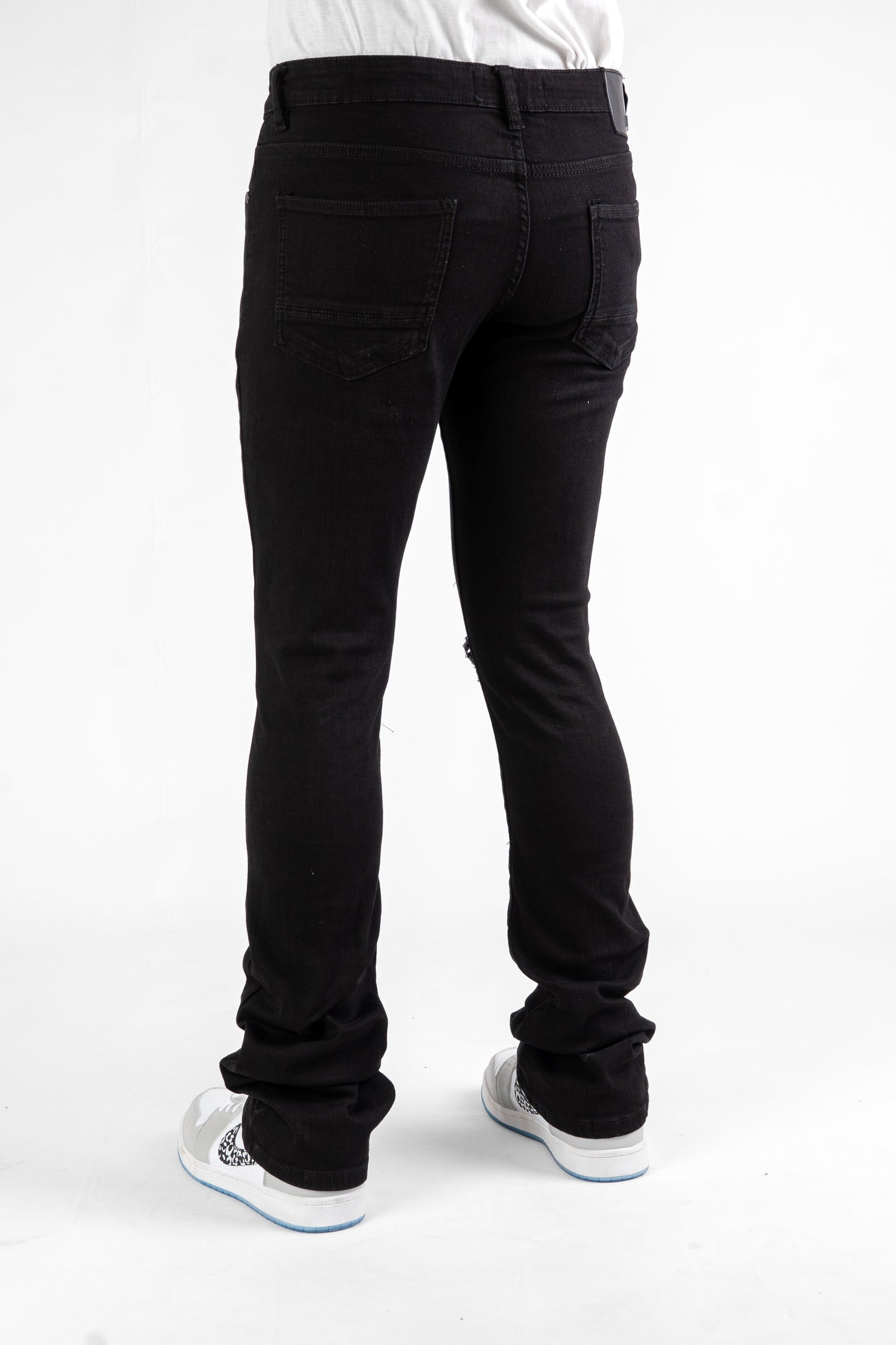 MENS CLASSIC ULTRA STRETCH DENIM - STACKED JET BLACK DZTR-494