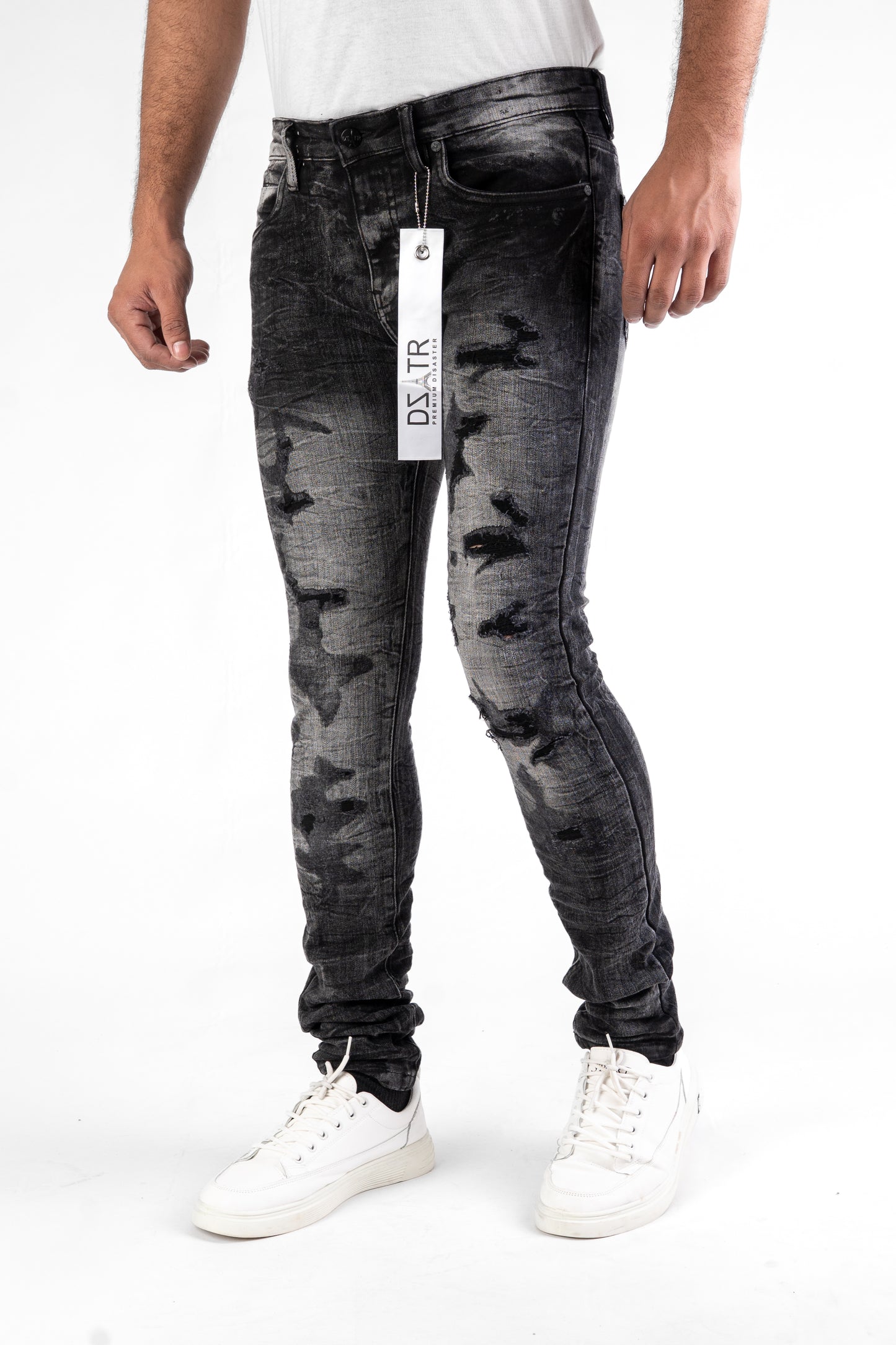 MENS CLASSIC ULTRA STRETCH DENIM - BLACK DZTR-462