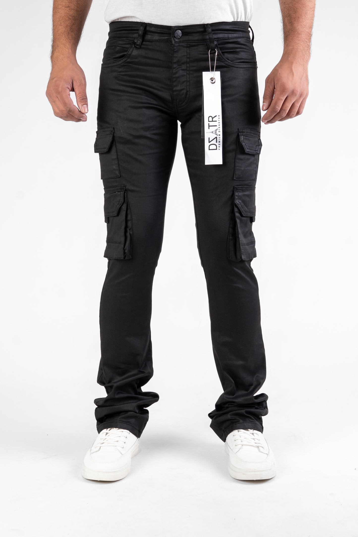 MENS CLASSIC ULTRA STRETCH DENIM - STACKED BLACK WAX DZTR-533