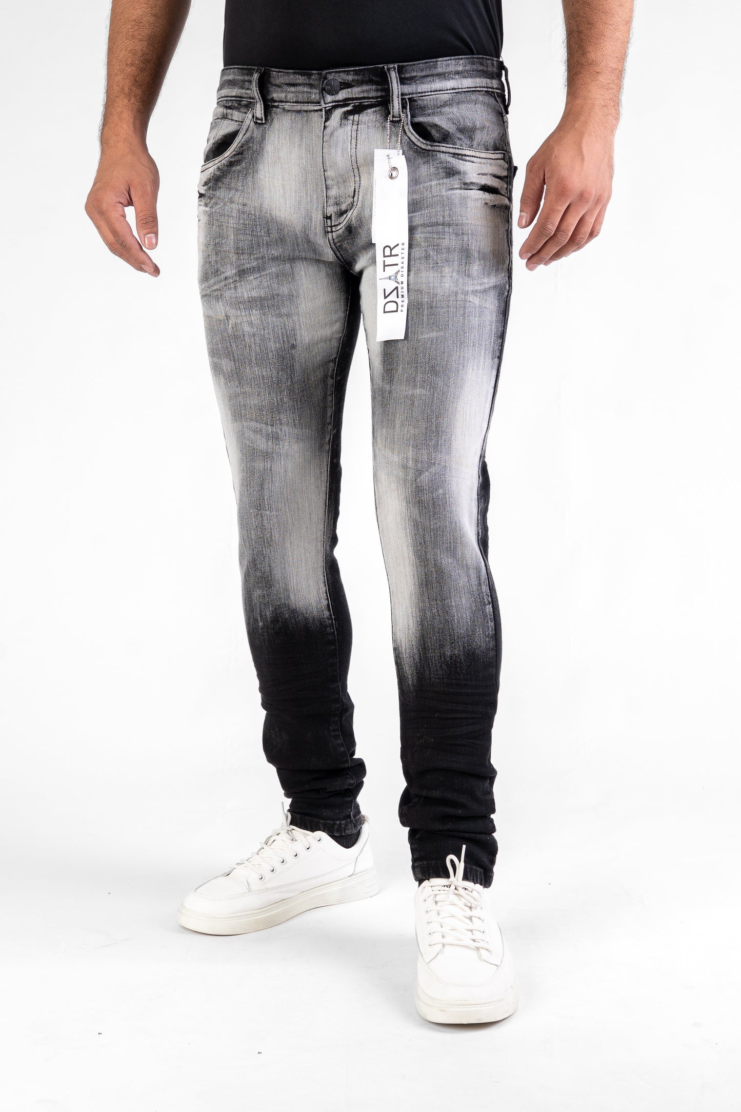MENS CLASSIC ULTRA STRETCH DENIM -BLACK DZTR -454