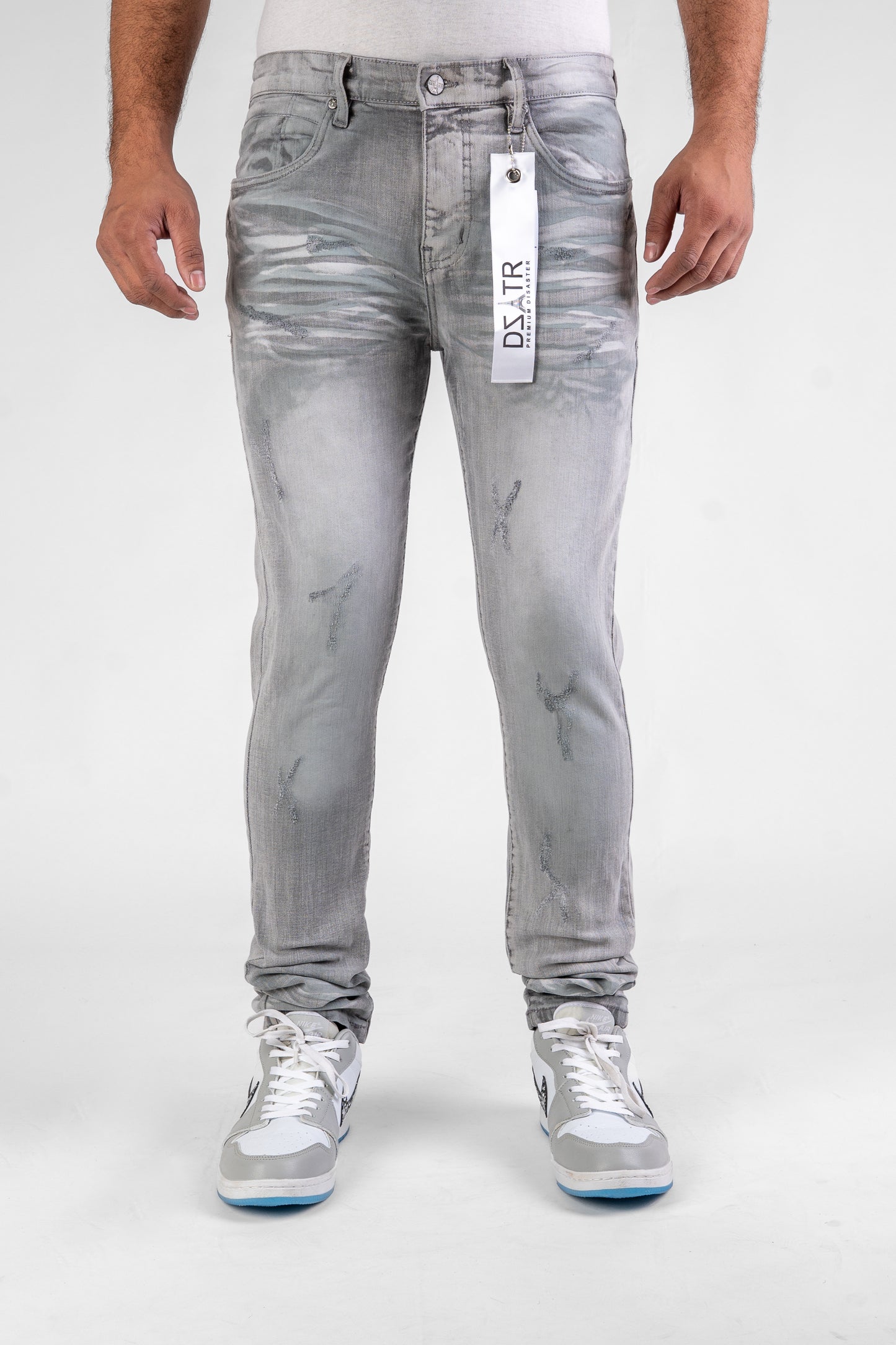 MENS CLASSIC ULTRA STRETCH DENIM - GREY DZTR-484