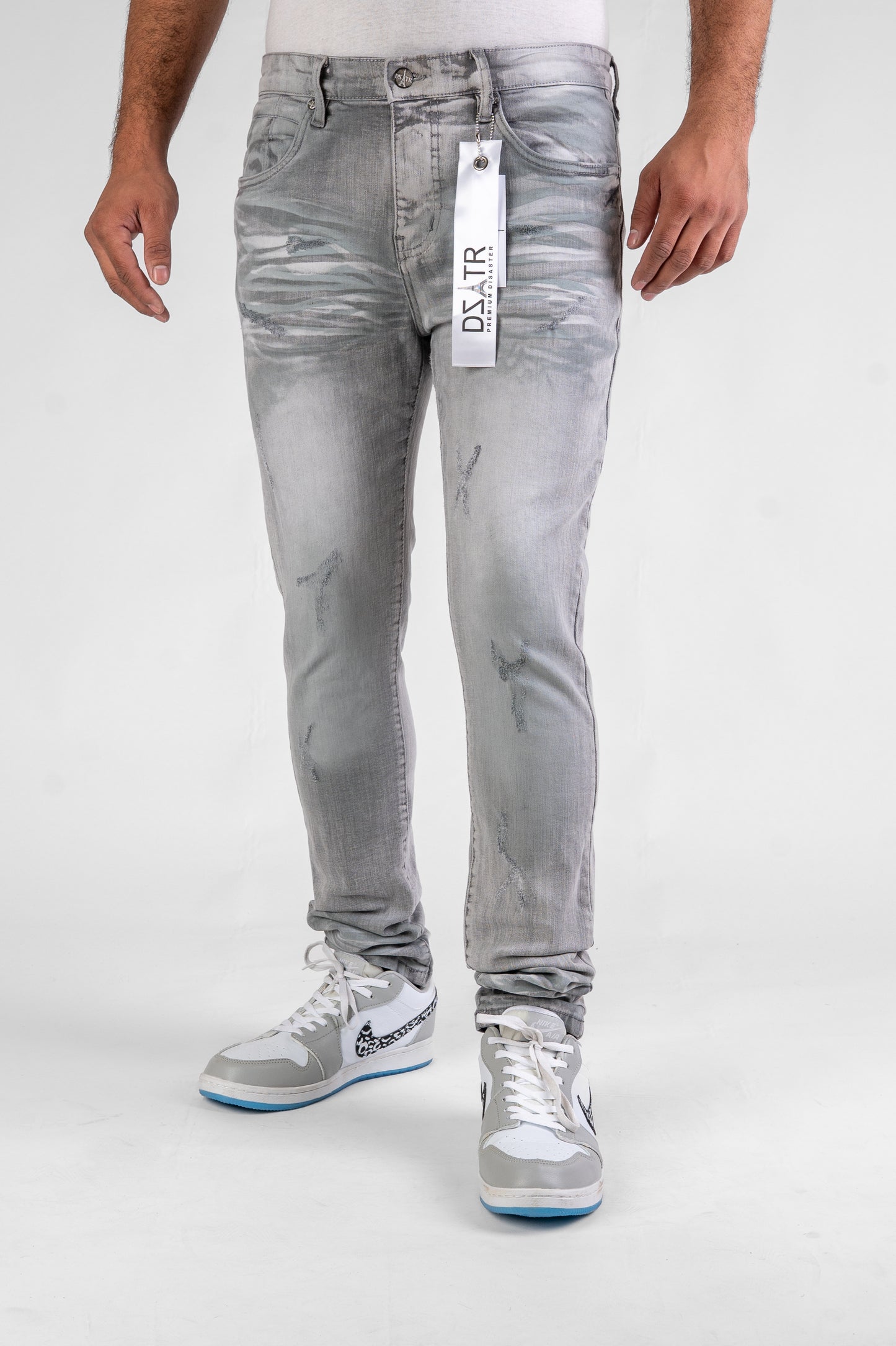 MENS CLASSIC ULTRA STRETCH DENIM - GREY DZTR-484