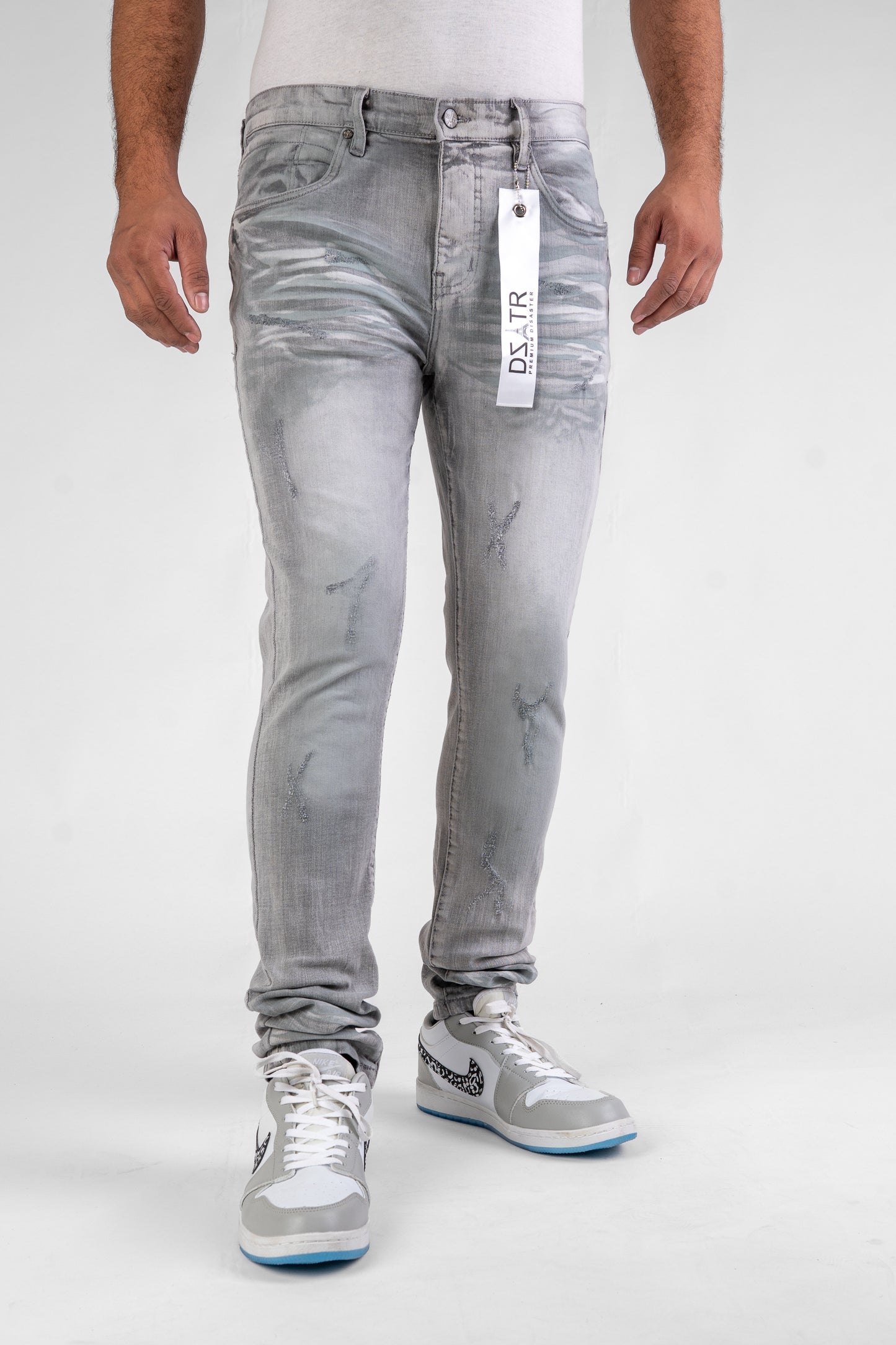 MENS CLASSIC ULTRA STRETCH DENIM - GREY DZTR-484