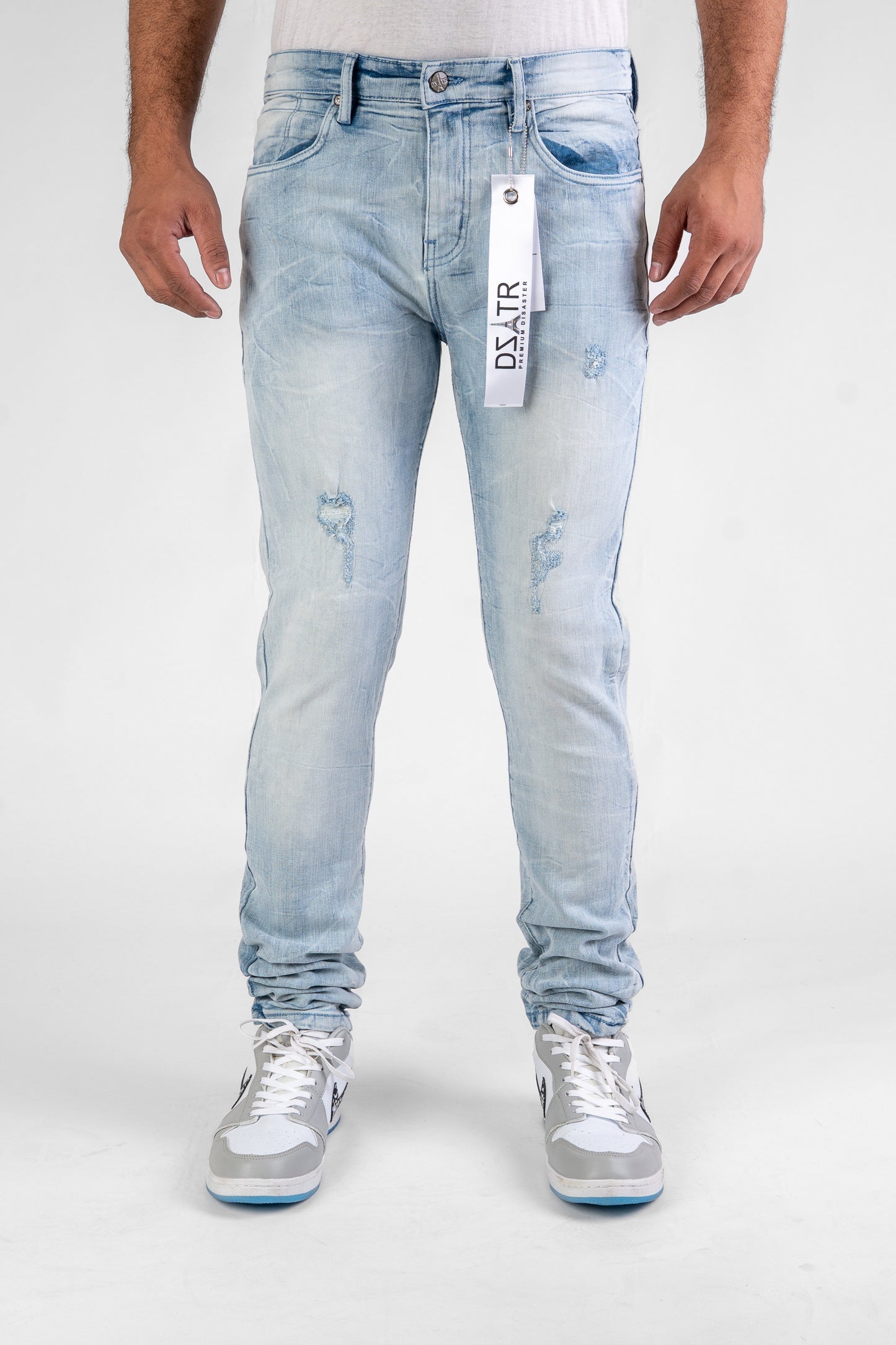 MENS CLASSIC ULTRA STRETCH DENIM - ICE BLUE -441
