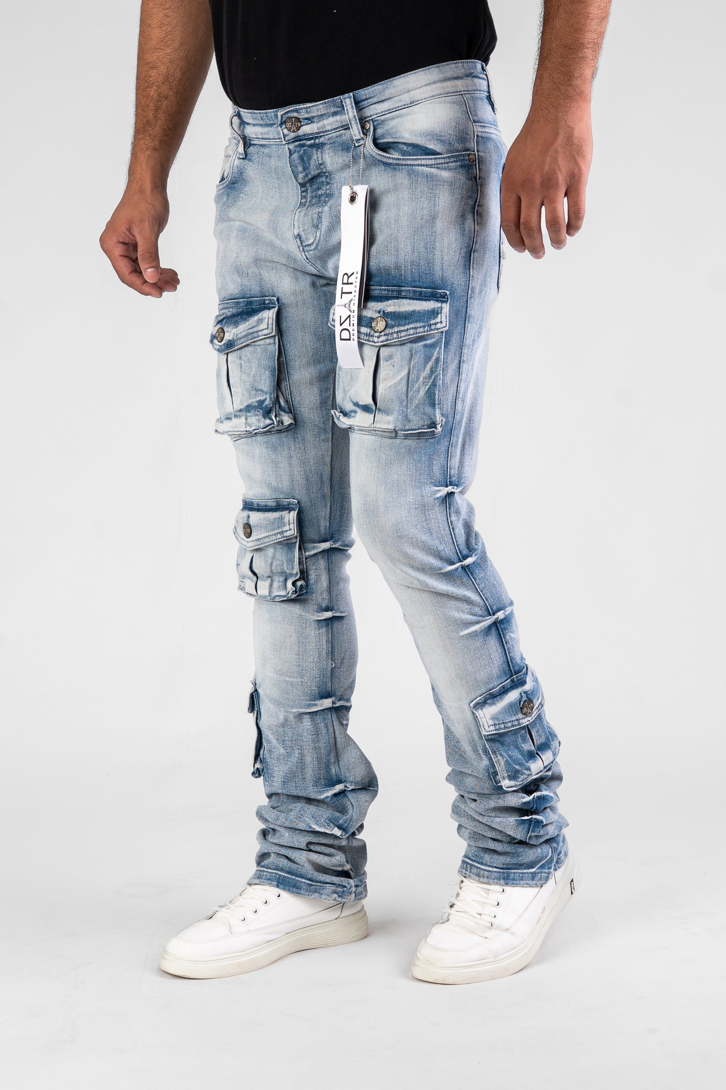 MENS CLASSIC ULTRA STRETCH DENIM - STACKED ICE DZTR-488