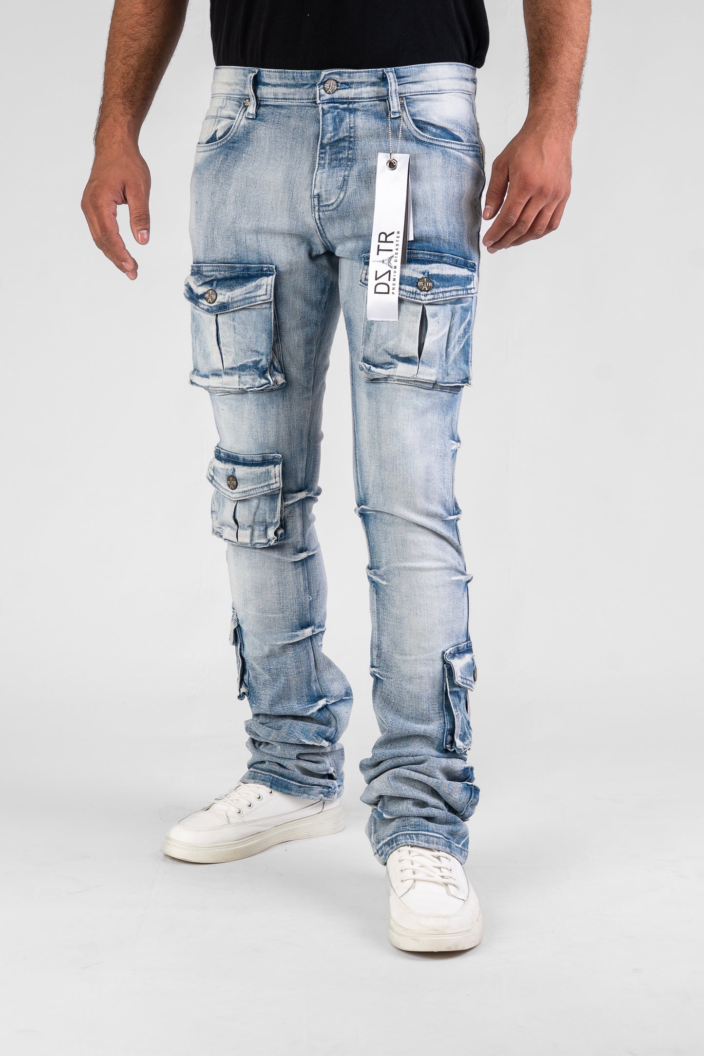 MENS CLASSIC ULTRA STRETCH DENIM - STACKED ICE DZTR-488