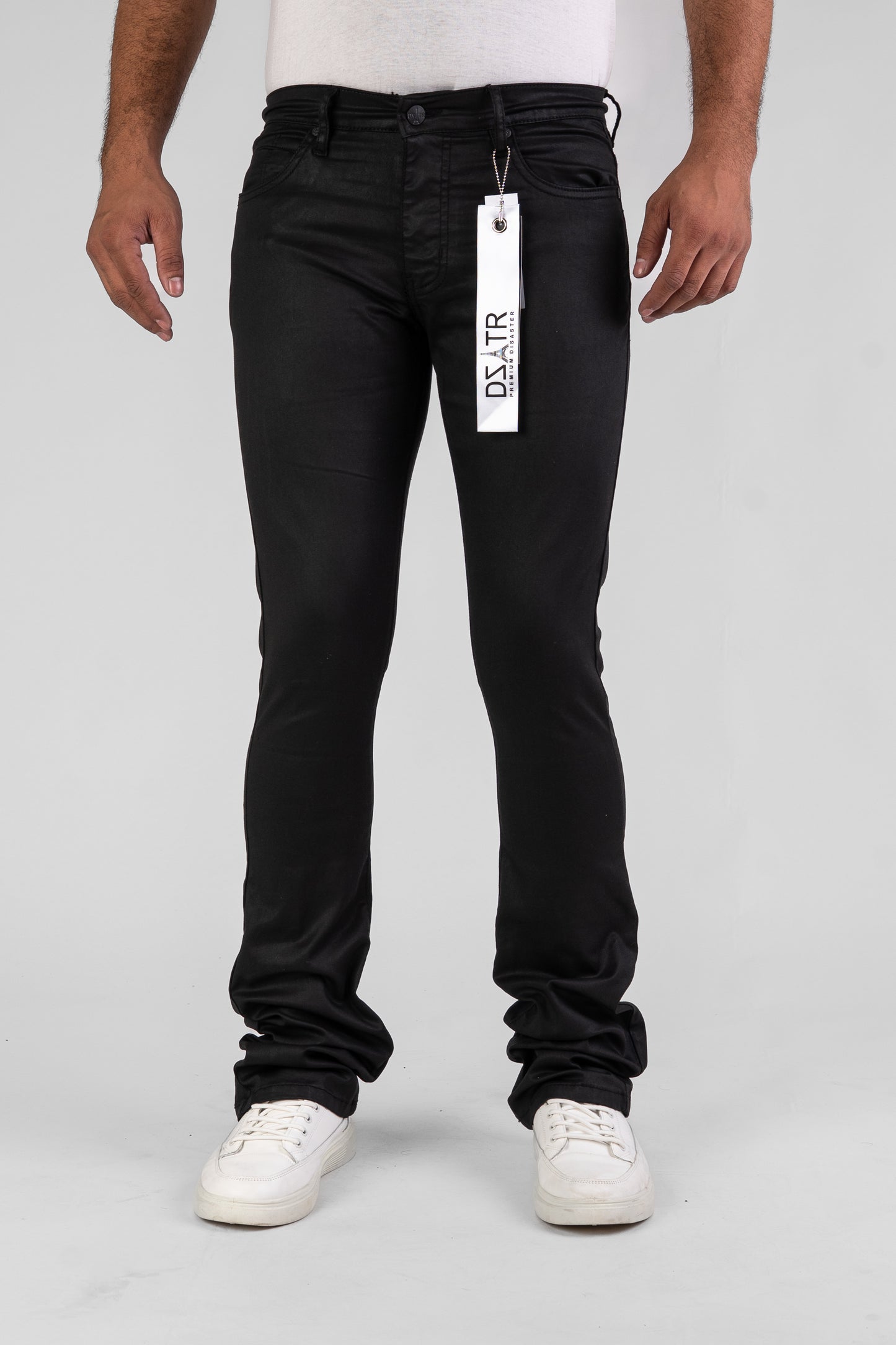 MENS CLASSIC ULTRA STRETCH DENIM - STACKED BLACK WAX DZTR-534