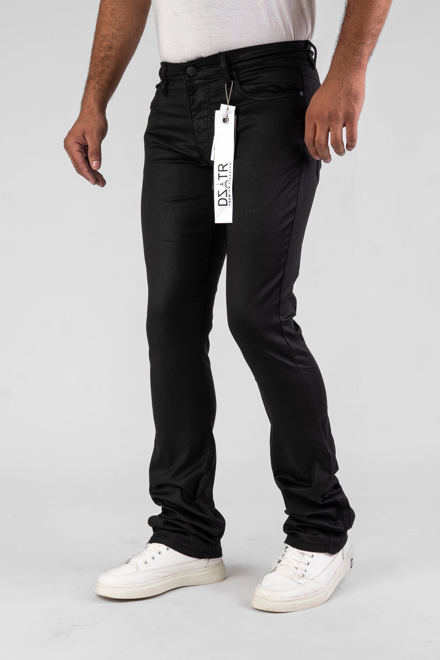 MENS CLASSIC ULTRA STRETCH DENIM - STACKED BLACK WAX DZTR-534