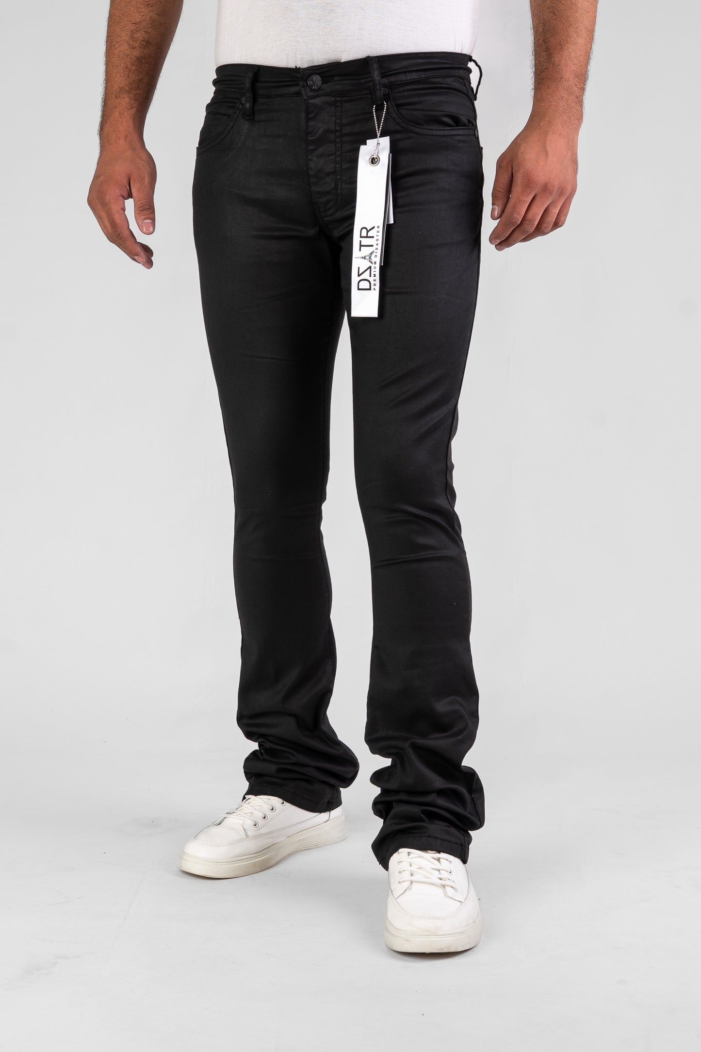 MENS CLASSIC ULTRA STRETCH DENIM - STACKED BLACK WAX DZTR-534