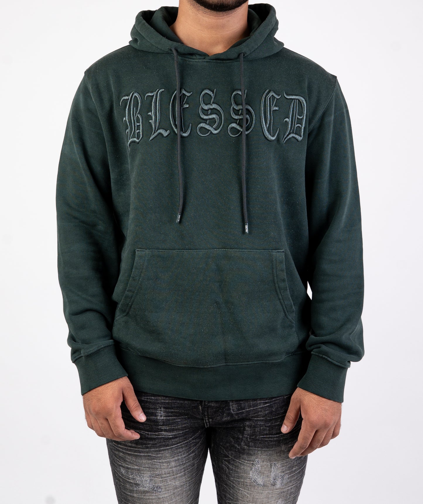 HOODIE - BLESSED 3D OLIVE