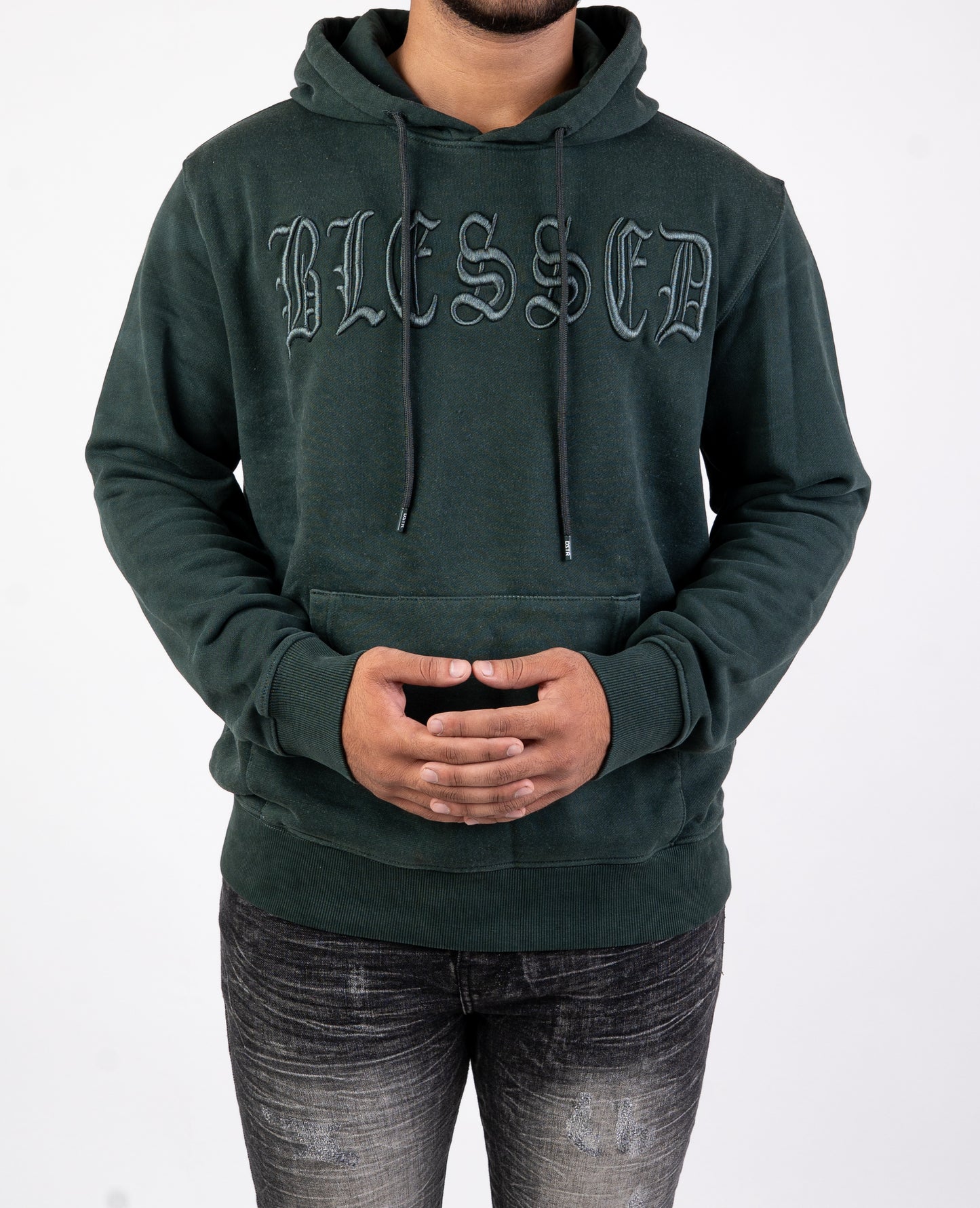 HOODIE - BLESSED 3D OLIVE