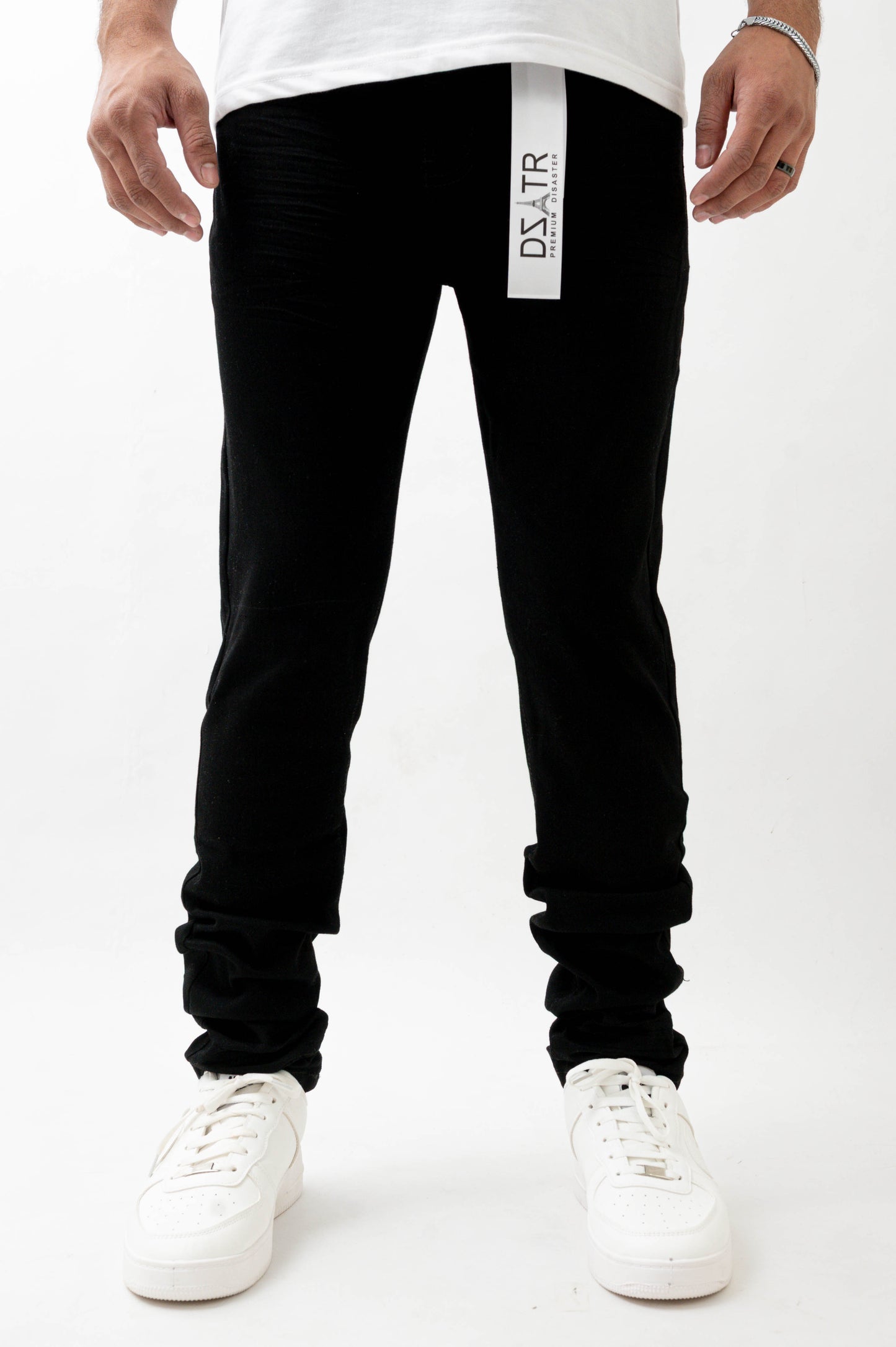 MENS SKINNY ULTRA STRETCH DENIM -3D TOPPER BLACK DZTR PDT -003