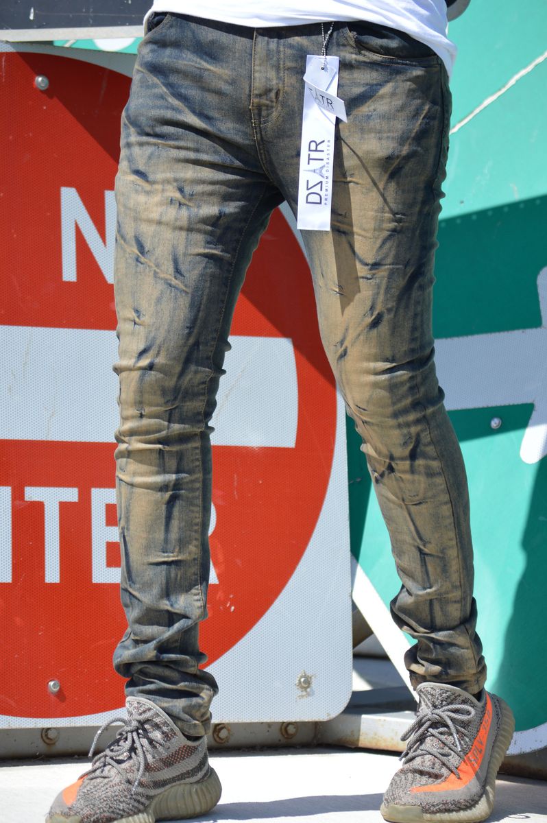 SUPER STRETCH DENIM - SLIM FIT - BROWN TAGPIN (DZTR-312)