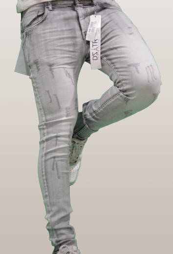 SUPER STRETCH DENIM - SLIM FIT - GREY SERENE (DZTR-286)