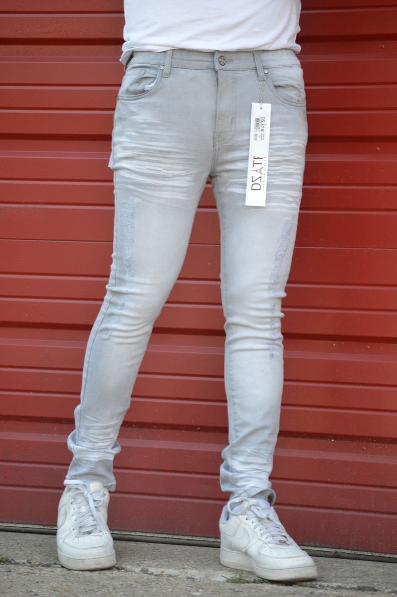 SUPER STRETCH DENIM - SLIM FIT - GREY BASIC(DZTR-289)