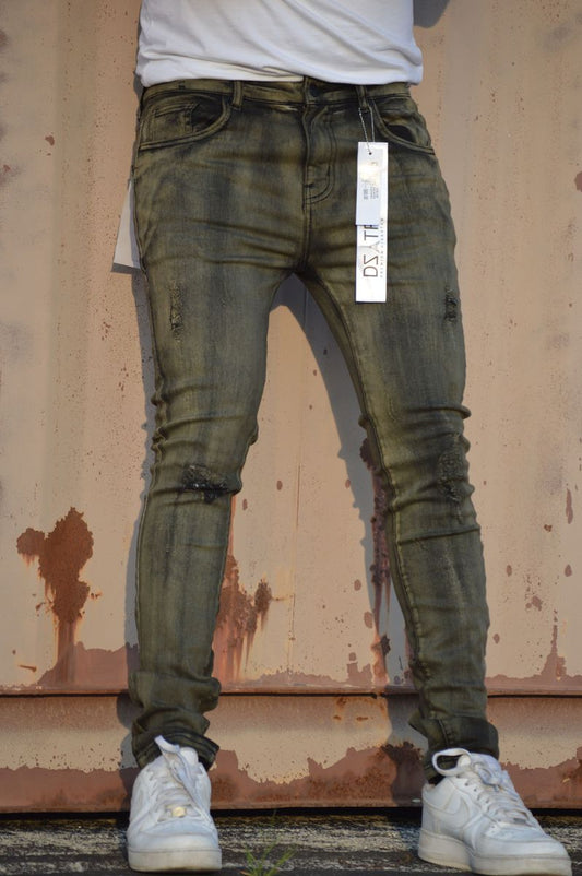 SUPER STRETCH DENIM - SLIM FIT - BLACK MARBLE (DZTR-328)