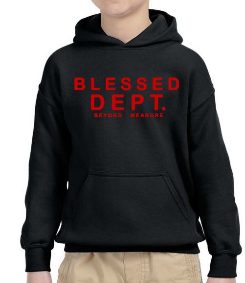 KIDS HOODIE - BLESSED RED (Juniors)