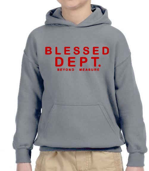 KIDS HOODIE - BLESSED RED (Juniors)