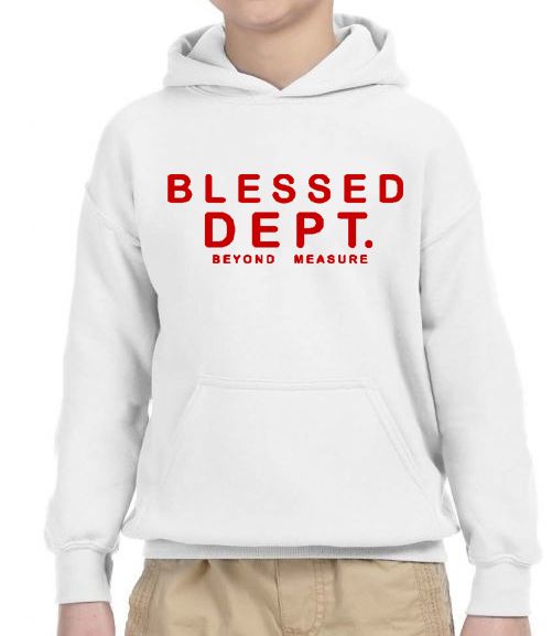 KIDS HOODIE - BLESSED RED (Juniors)