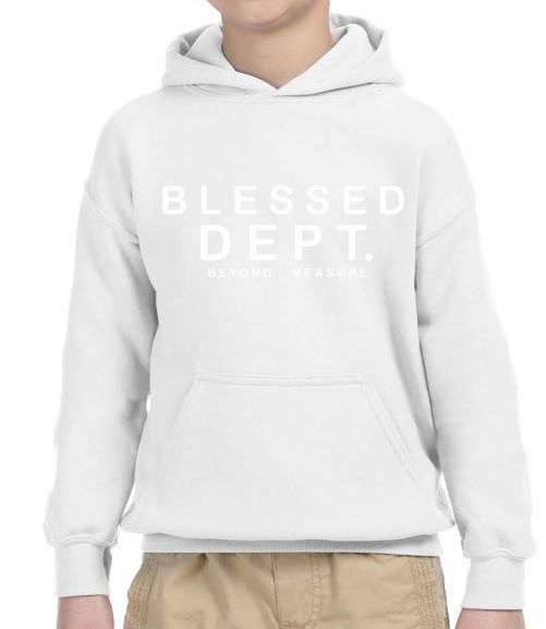 KIDS HOODIE - BLESSED WHT (Juniors)