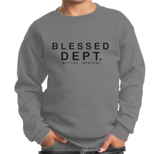 KIDS CREWNECK - BLESSED BLK (Toddlers)