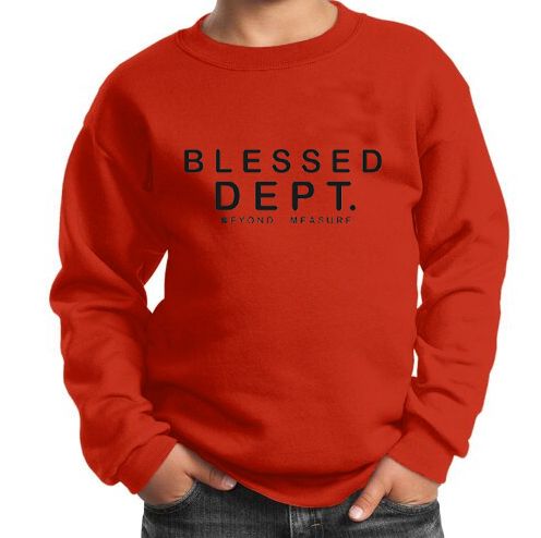 KIDS CREWNECK - BLESSED BLK (Toddlers)