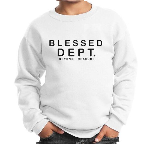 KIDS CREWNECK - BLESSED BLK (Toddlers)